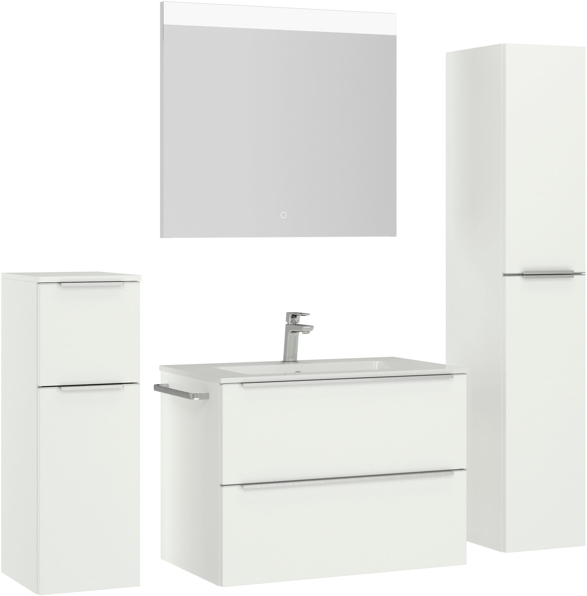 nobilia Badmöbel-Set "Levere" vormontiert, mit Soft-Close, 4 Stk. tlg. günstig online kaufen