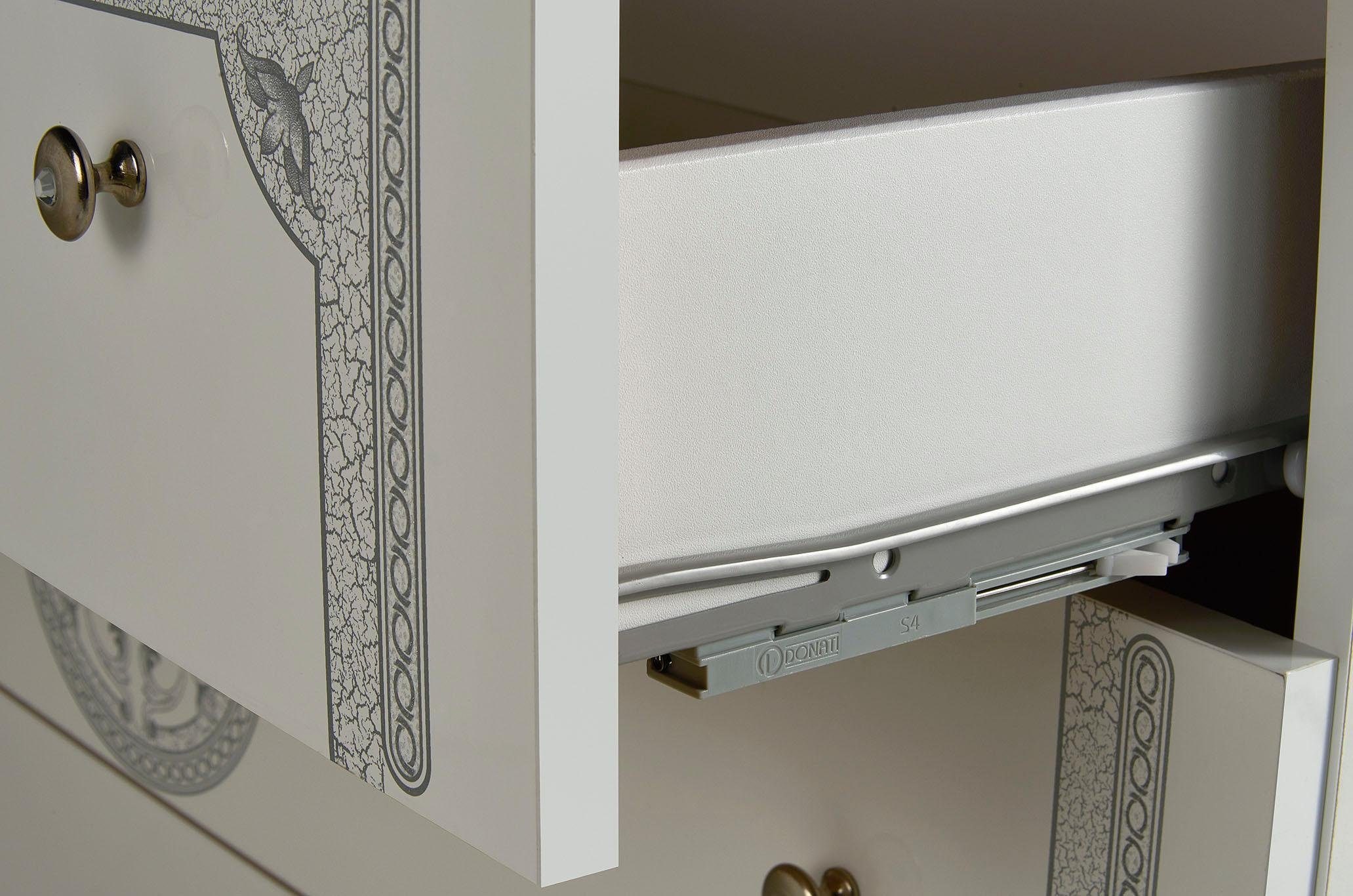 INOSIGN Schubkastenkommode »Greta, aus FSC-zertifiziertem Holzwerkstoff mit Dekor im Klassikstil«, (Maße (B/T/H): 113/42/73,5 cm), mit 3 Schubladen, soft-close-Funktion, Made in Italy