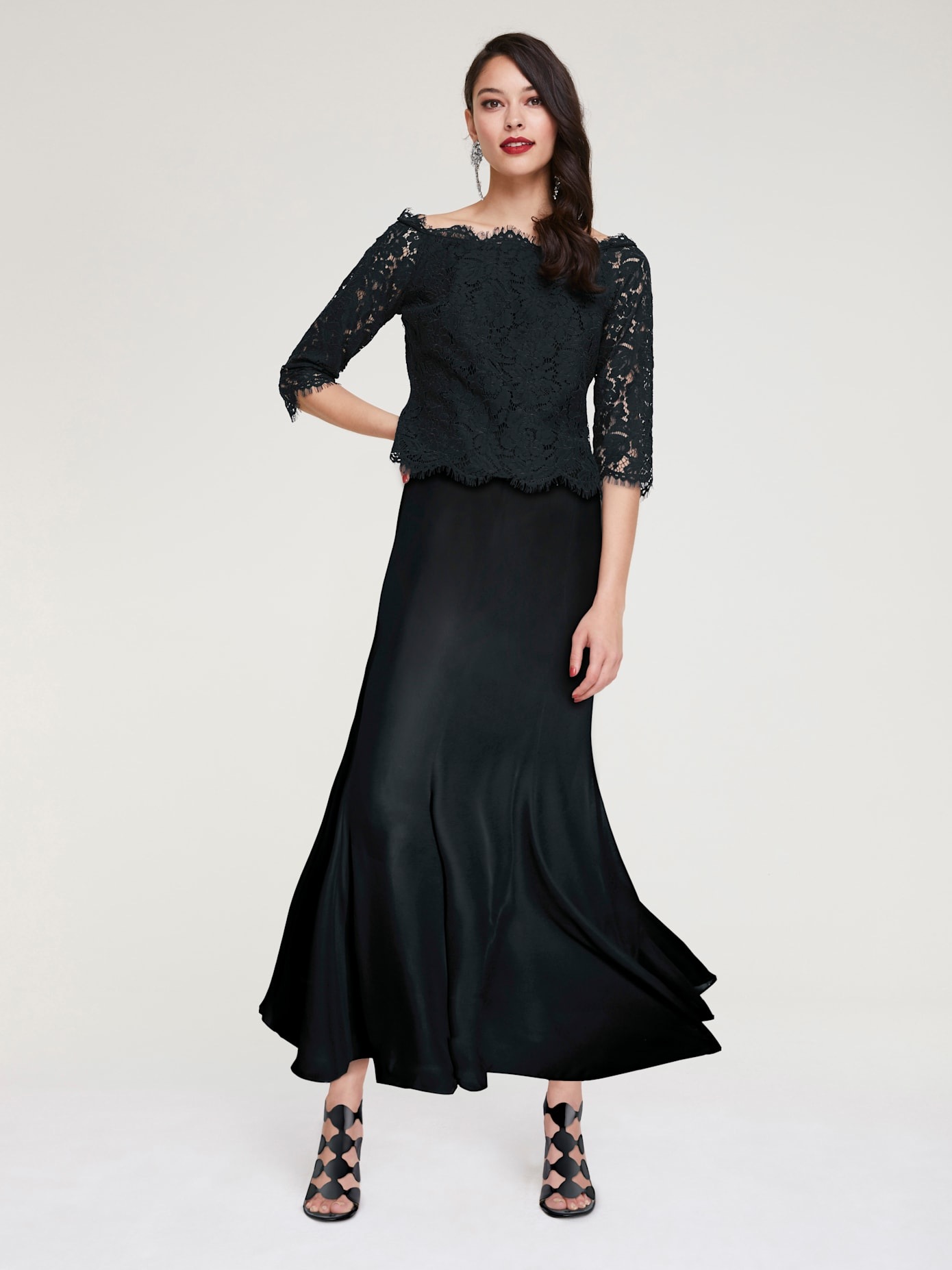 HEINE Godet Skirt Black 34 3