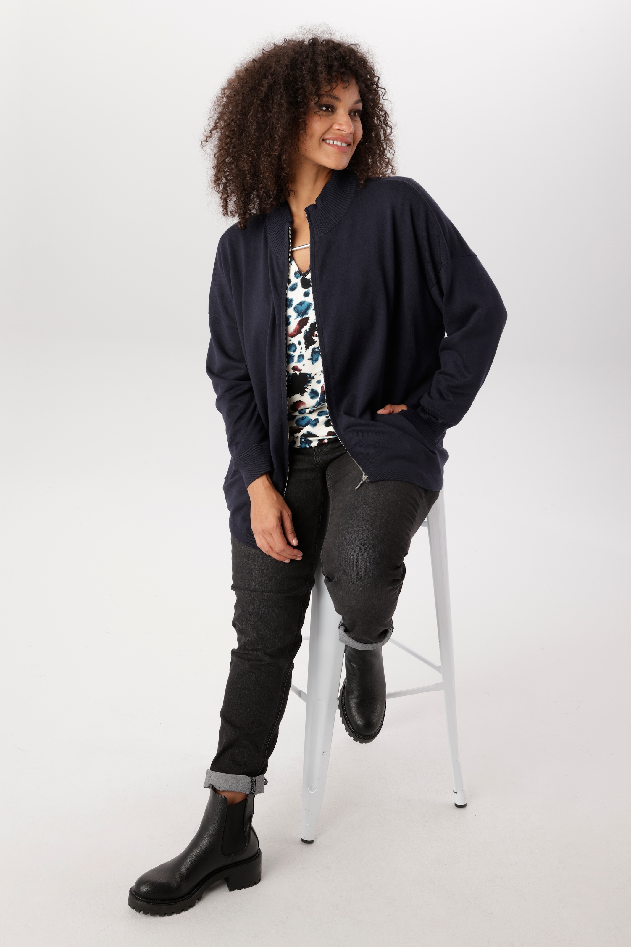 Aniston PLUS Strickjacke aus weicher Strick-Qualität - NEUE KOLLEKTION