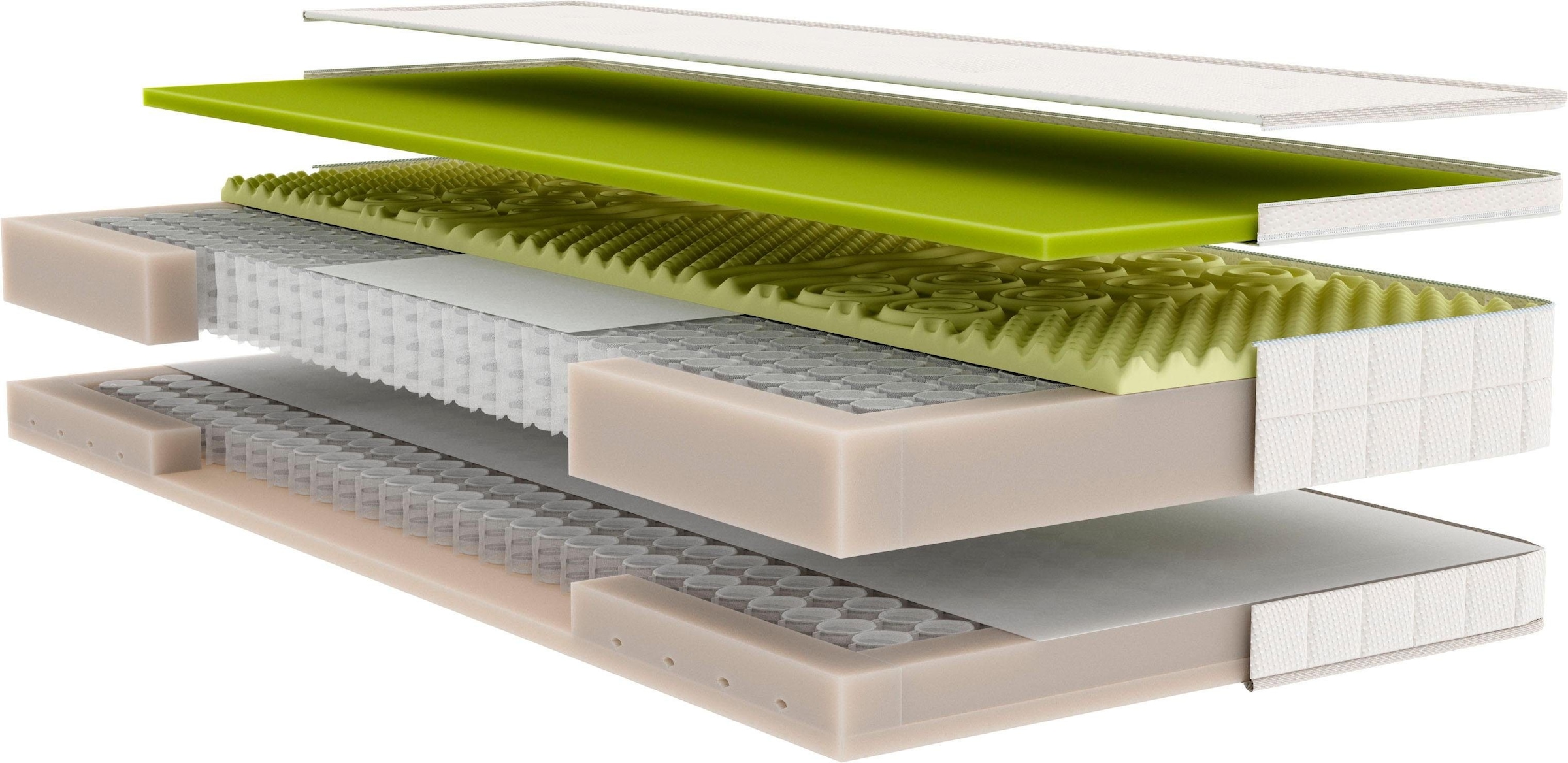 Schlaraffia Boxspringmatratze »Matratze Air Boxspring mit Topper, in 90x200 cm und weiteren Größen«, 33 cm hoch, Raumgewicht: 43 kg/m³, 882 Federn, (1 St.), mit abnehmbaren Topper