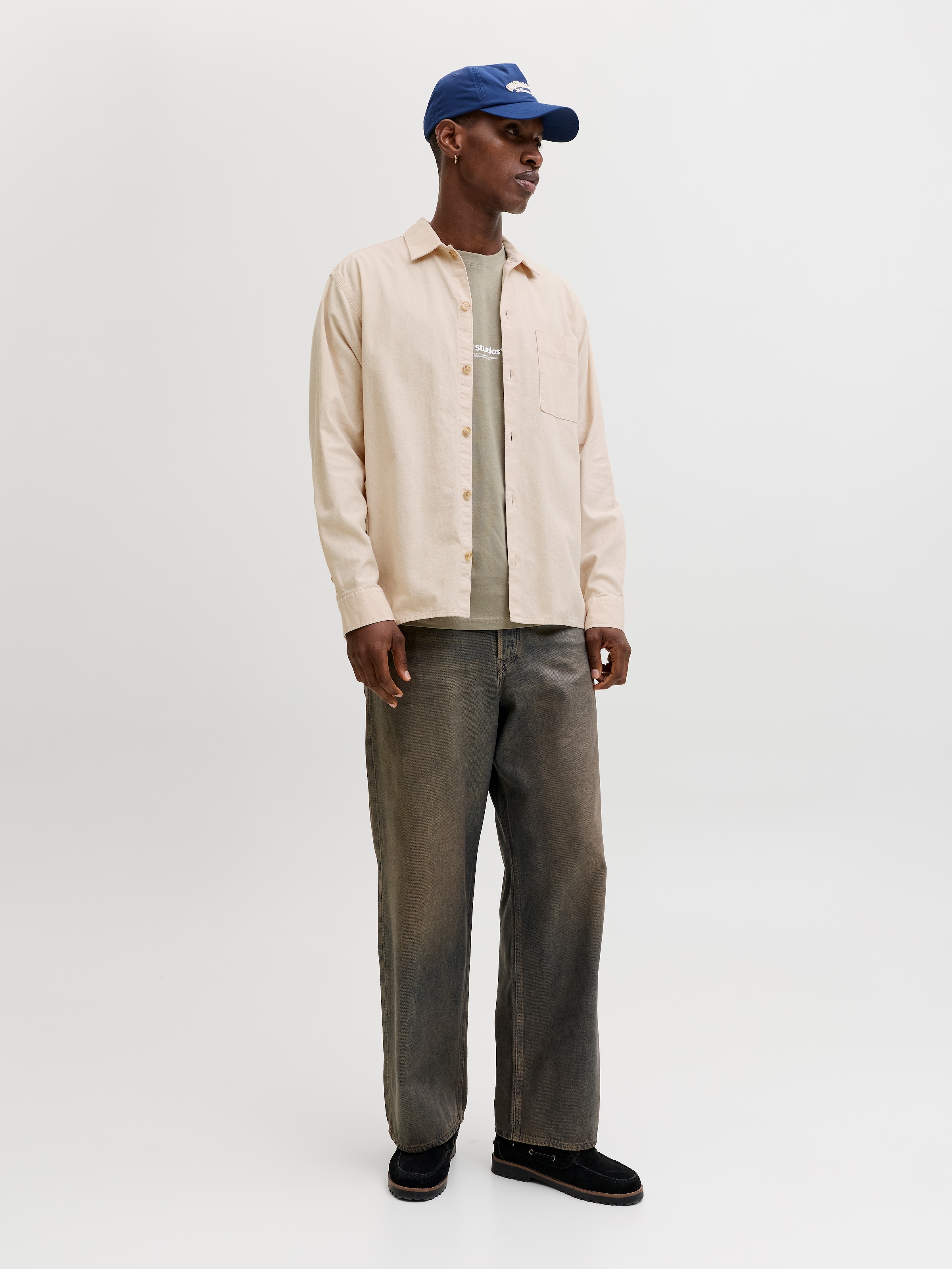 Jack & Jones Langarmhemd »JJETRISTAN OVERSHIRT LS SN« mit Knopfleiste