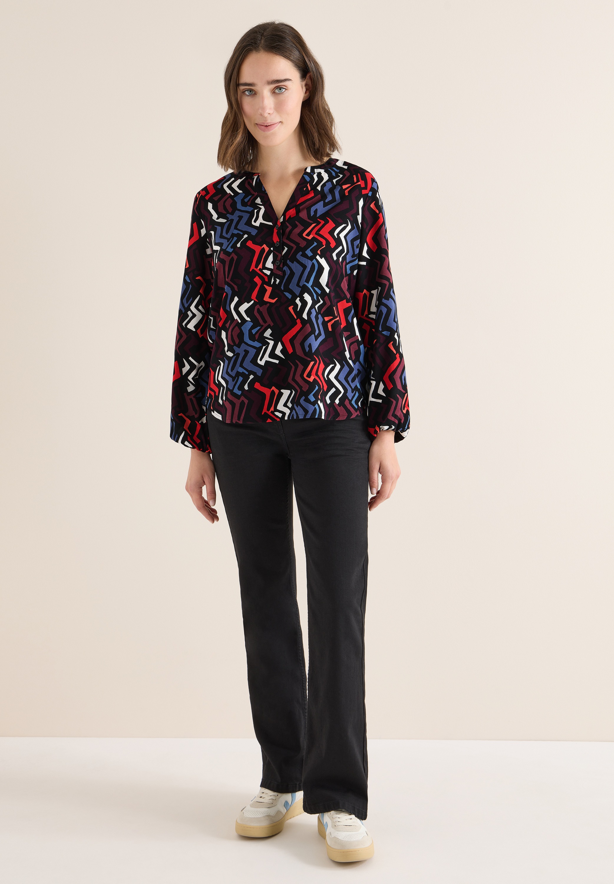 Cecil Langarmbluse mit grafischem Muster