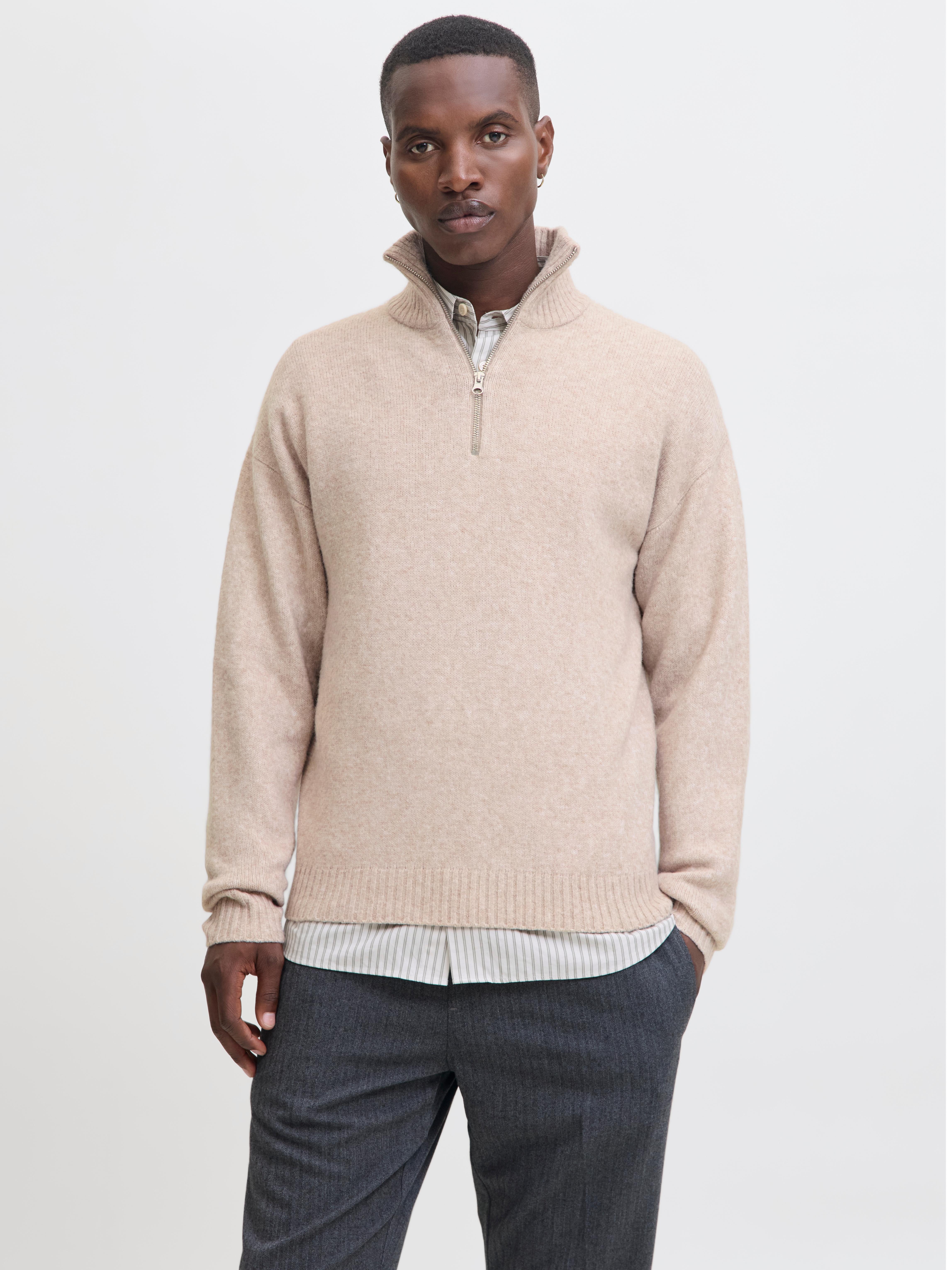 Jack & Jones Troyer "JJESOHO OLLIE KNIT HALF ZIP SN" günstig online kaufen