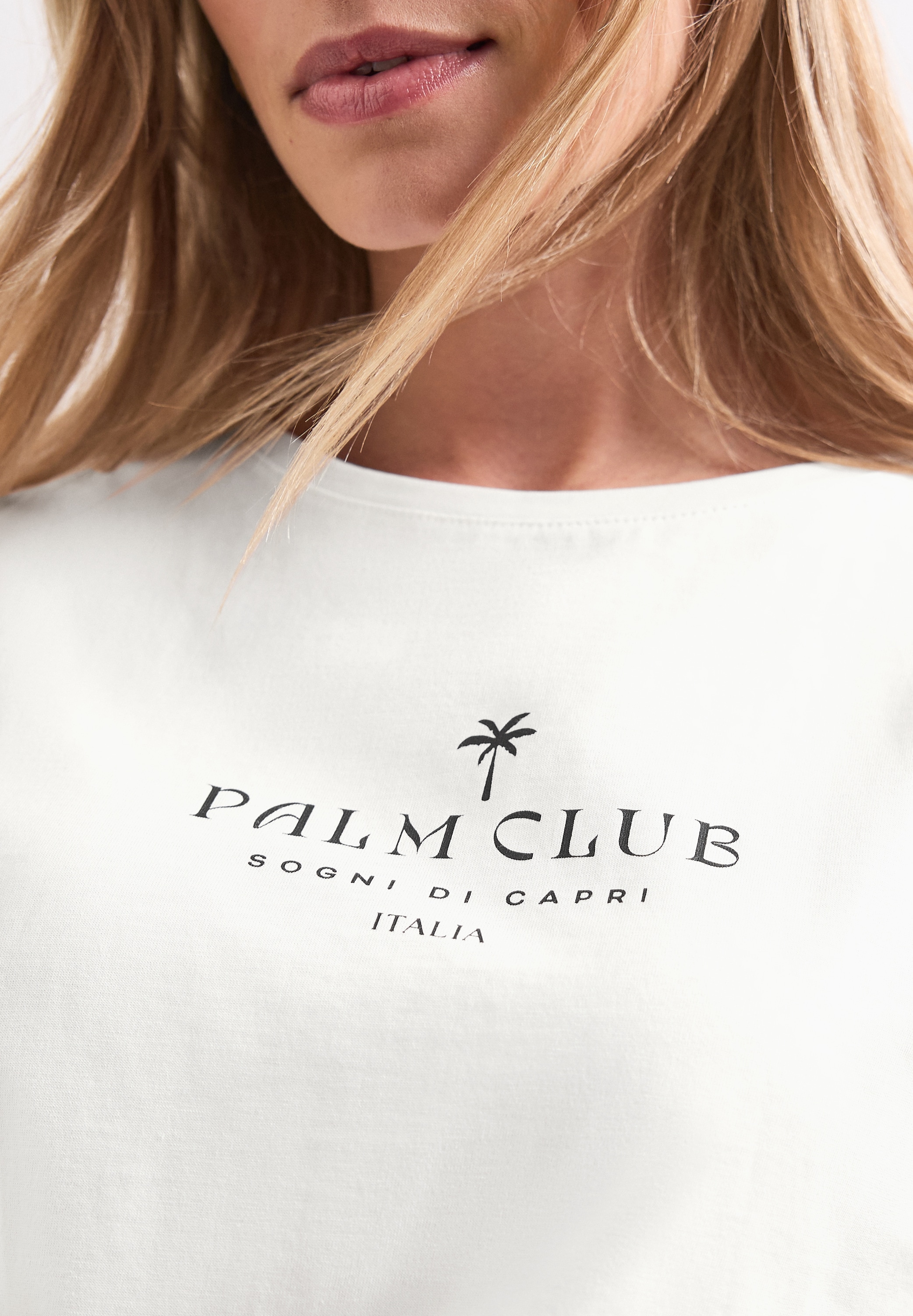 STREET ONE Shirttop Sommertop mit Wording