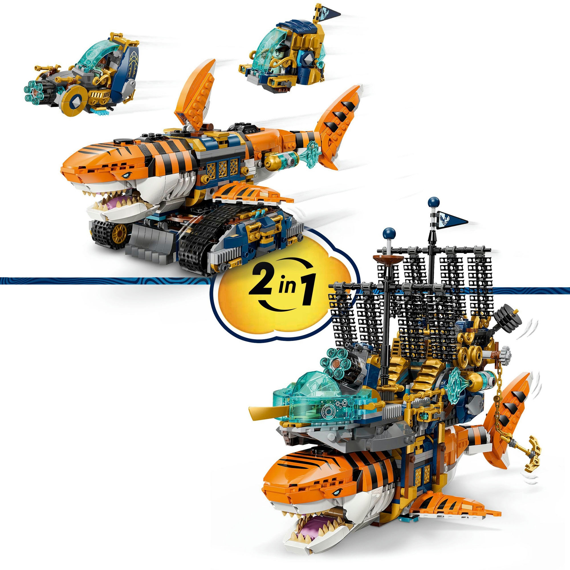 LEGO® Konstruktionsspielsteine »Tigerhai-Fahrzeug (71515), LEGO DREAMZzz« Made in Europe
