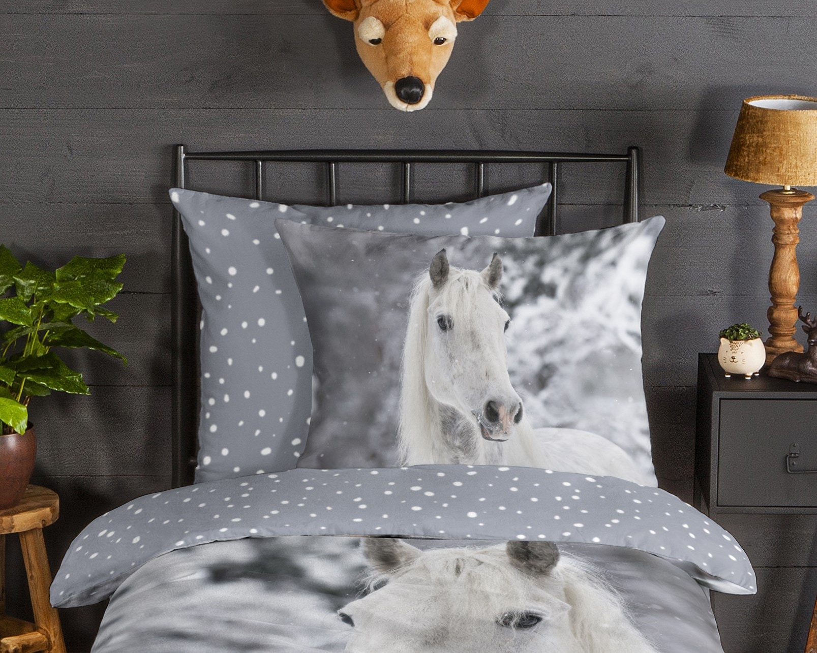 good morning Kinderbettwäsche »Bonnie« 2 Stk. tlg. Flanell Biber, 135x200, Warm, Reißverschluss, Wende, Kind, winter