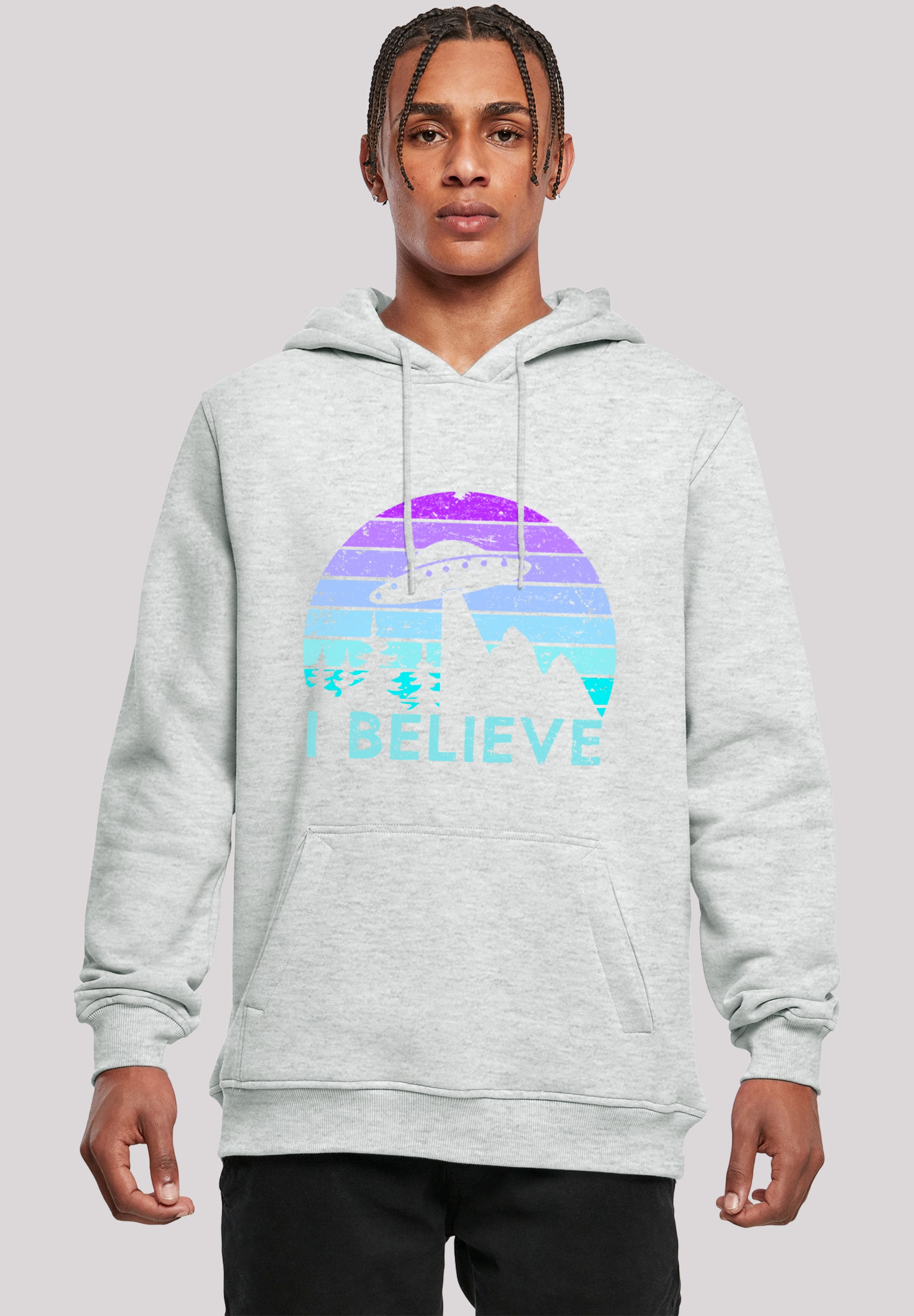 F4NT4STIC Kapuzenpullover "I BELIEVE UFO Alien Raumschiff Retro", Premium Q günstig online kaufen