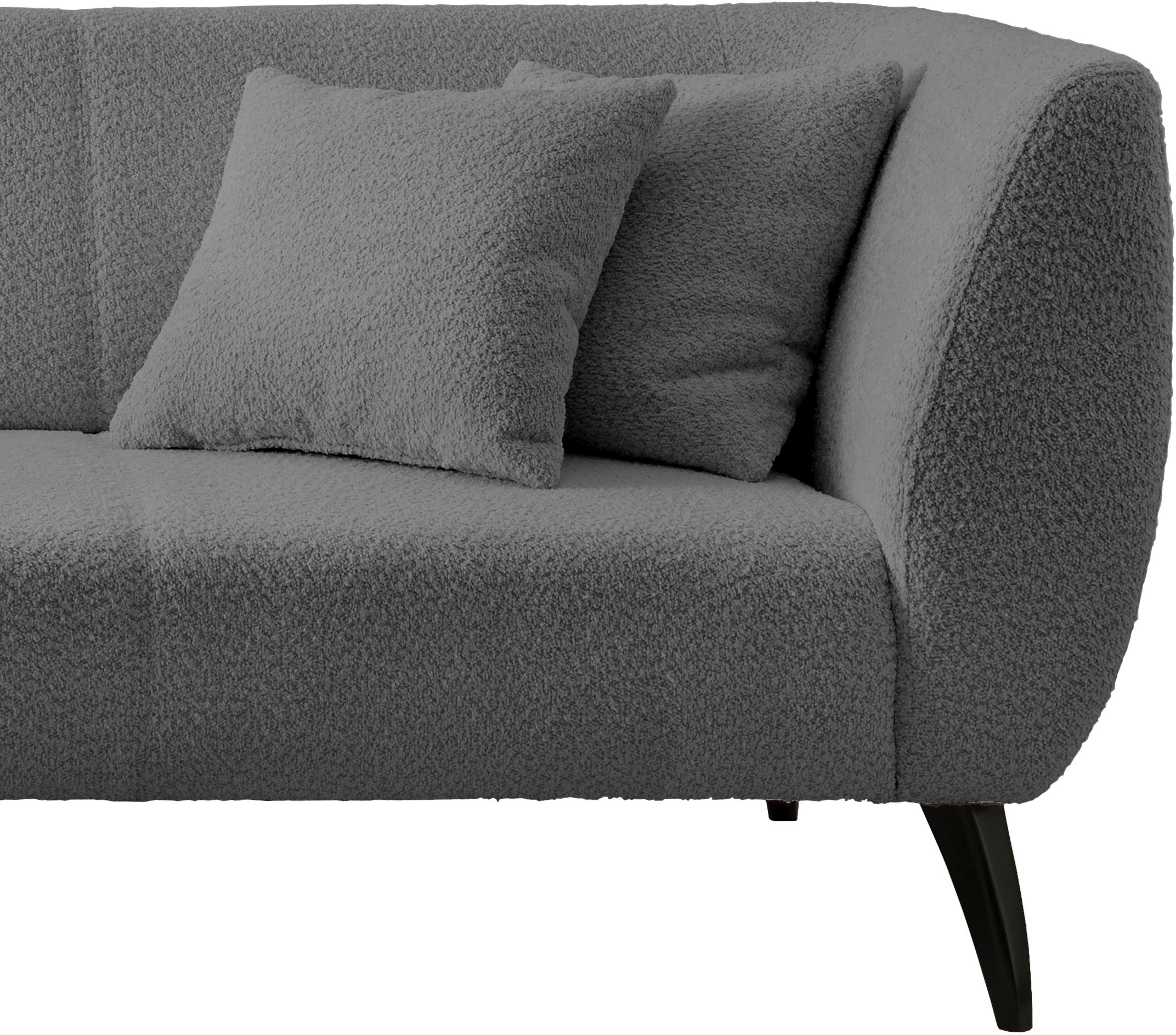 INOSIGN Ecksofa »Colori L-Form«, Holzfußfarbe wählbar, inkl. 4x Zierkissen