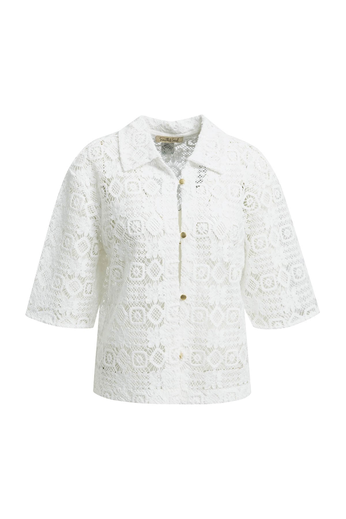 Smith & Soul Kurzarmbluse mit Baumwolle