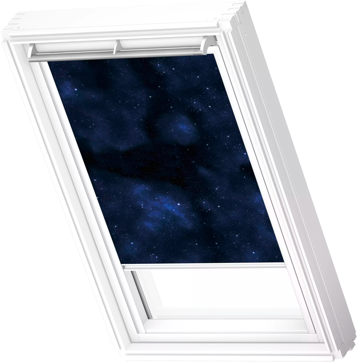 VELUX Verdunklungsrollo "DKL 4653SWL", P08, stufenlos positionierbarkids universum, weiß, Rollos, weiße Führungsschienen & Griffleiste