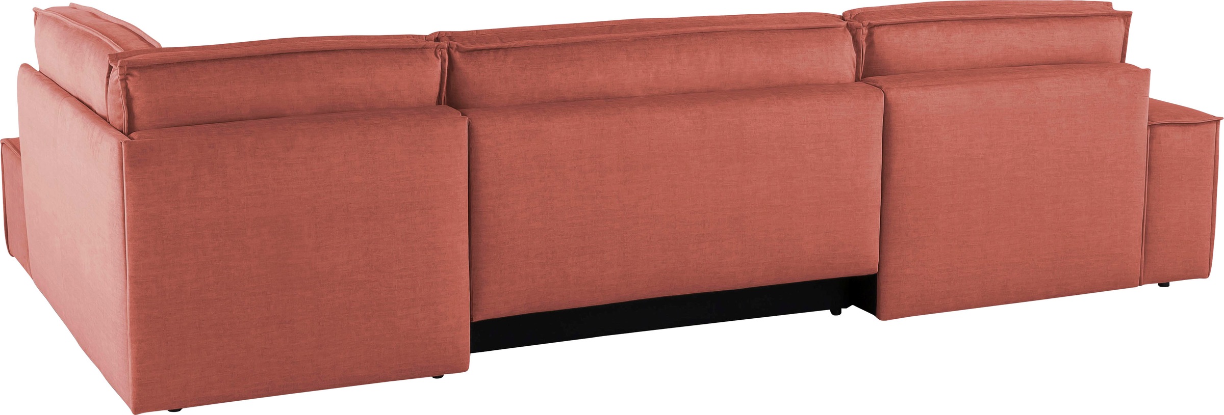 Home affaire Wohnlandschaft »SHERWOOD 329 cm, U-Form, Schlafsofa,«, Schlaffunktion m. Bettkasten (194x139 cm), Cord, Vintage, Samtvelours