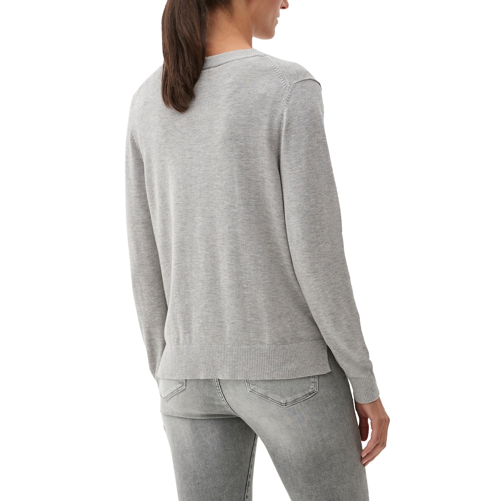 s.Oliver V-Ausschnitt-Pullover, im legeren Look