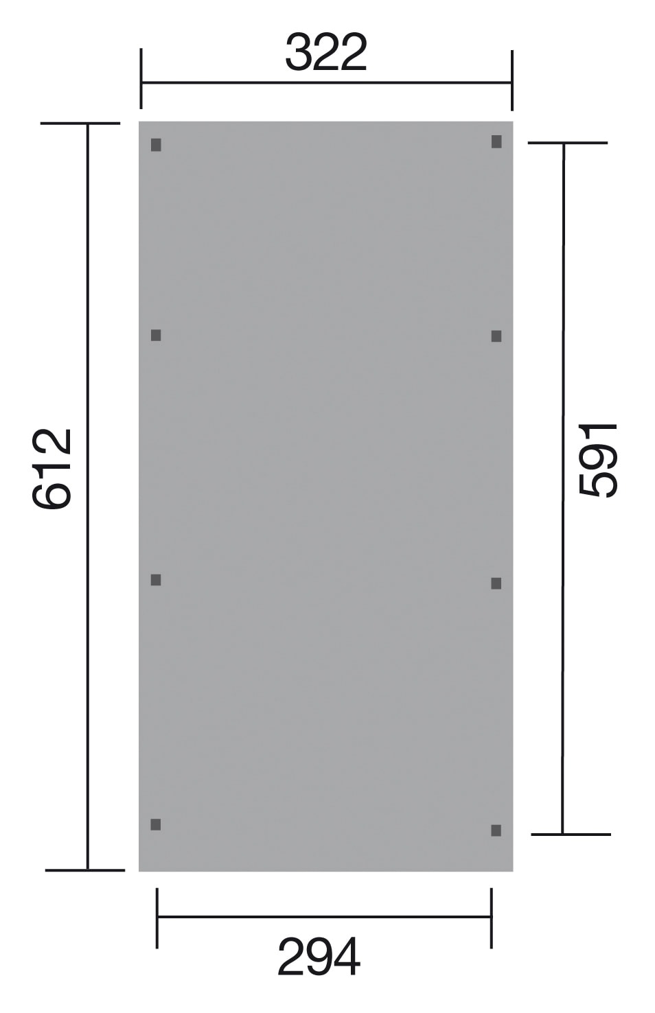 weka Einzelcarport »Optima 2«, Holz, 270 cm, braun