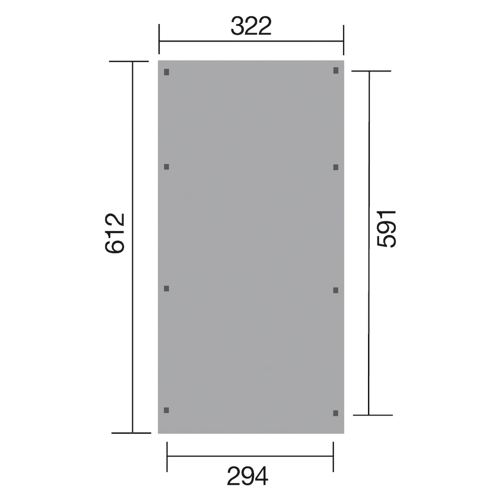 weka Einzelcarport »Optima 2«, Holz, 270 cm, braun