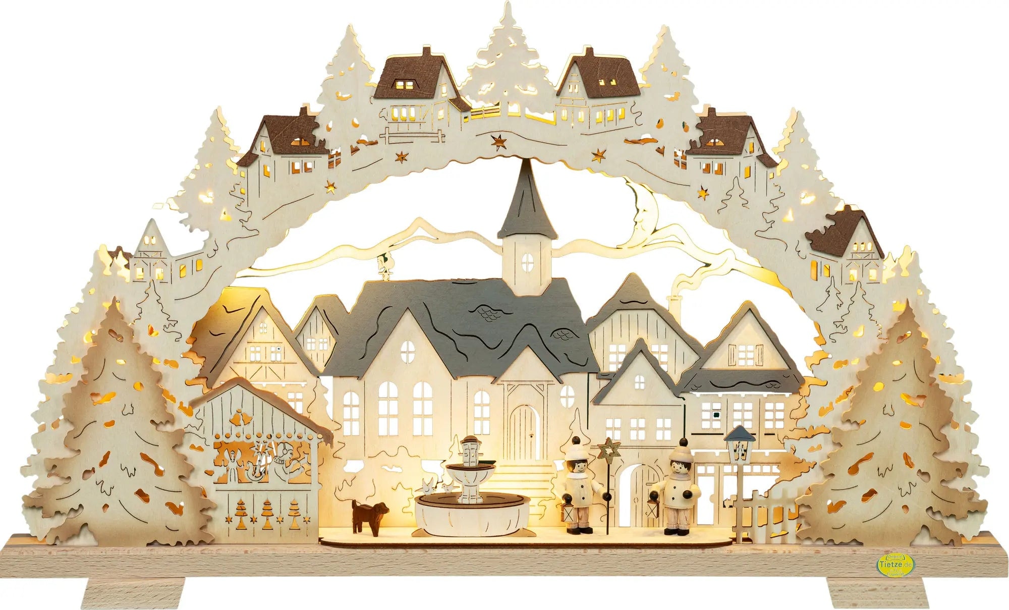 Tietze Erzgebirgsdegn LED Schwibbogen "Advent Tietze-Figuren exklusiv" günstig online kaufen