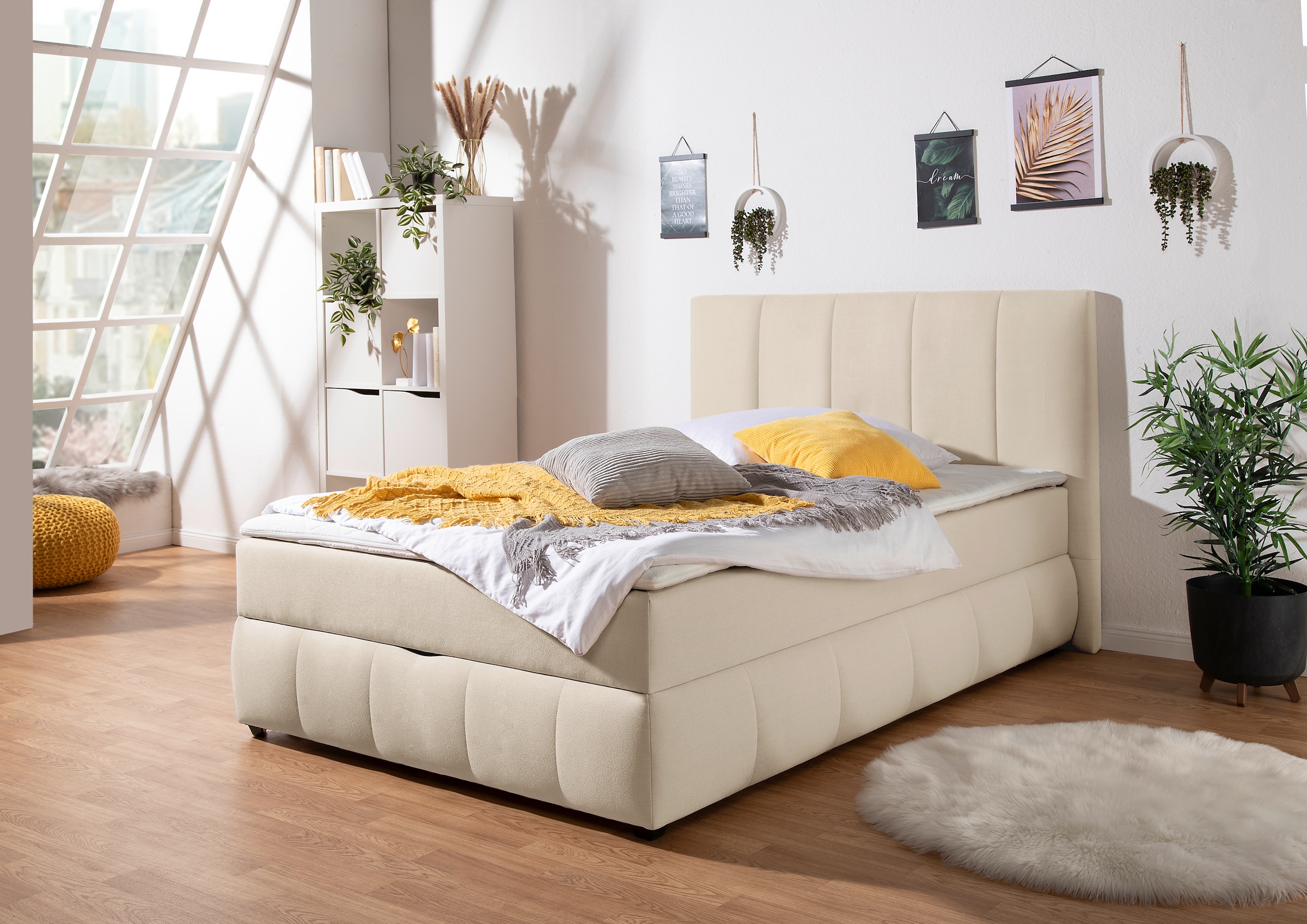 INOSIGN Boxbett »Hartley«, Inkl. Bettkasten & Topper, wählbar in H2, H3 o. H4
