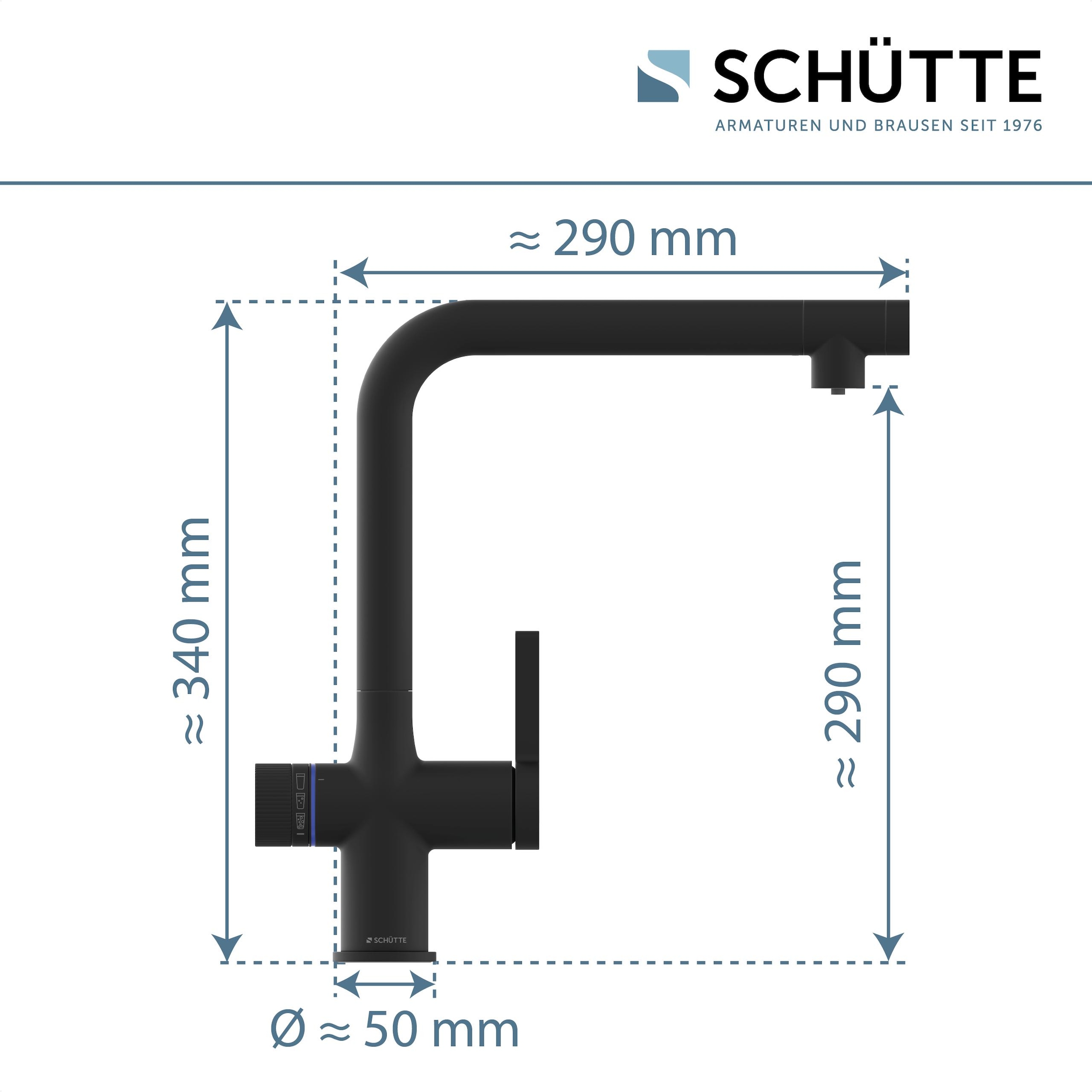 Schütte Spültischarmatur »»AQUASTAR PREMIUM« Sprudelwasser-Spültischarmatur«, mit Kühlsystem, Filter, Filterkopf und handelsüblicher CO2-Kartusche