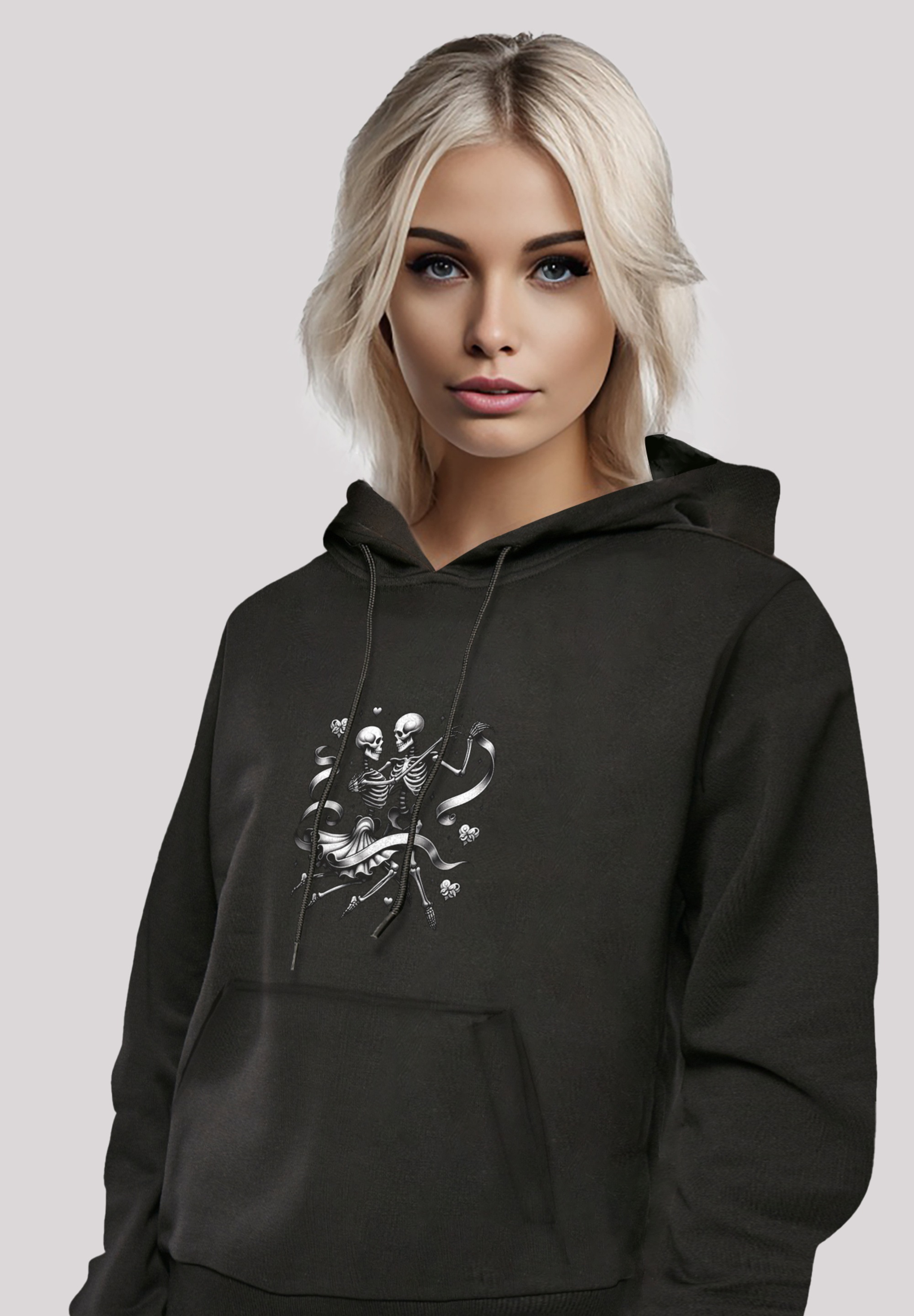 F4NT4STIC Kapuzenpullover »Skelettpaar tanzt mit Band«, Premium Qualität