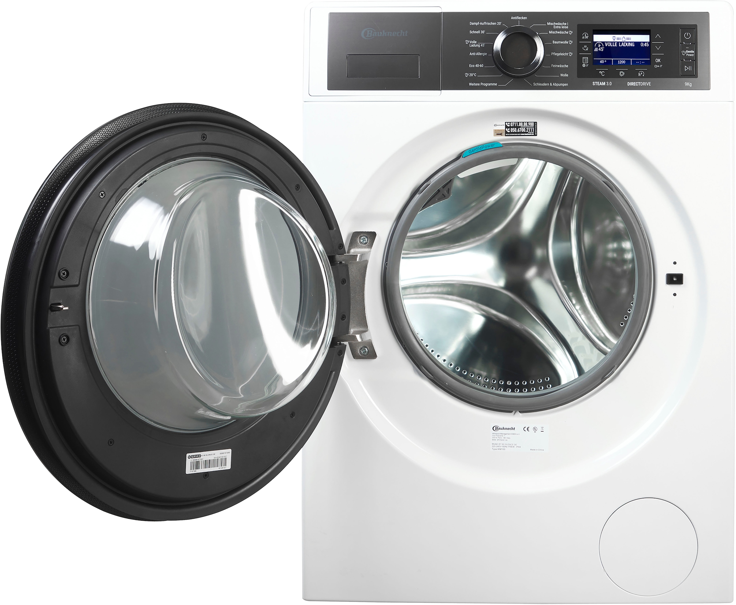 BAUKNECHT Waschmaschine »B7 99 SILENCE DE«, 9 kg, 1400 U/min