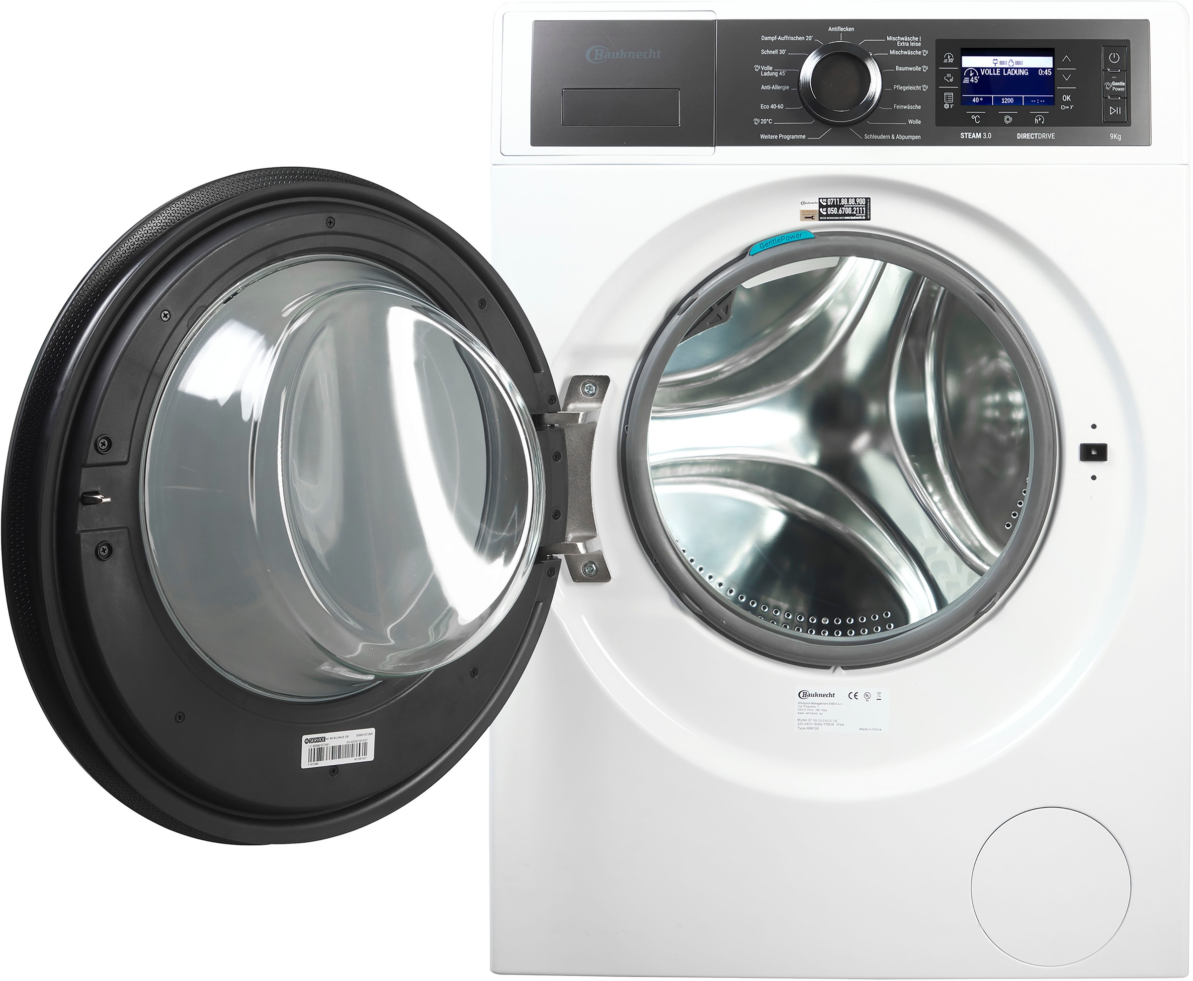 BAUKNECHT Waschmaschine "B7 99 SILENCE DE" 9 kg 1400 U/min günstig online kaufen