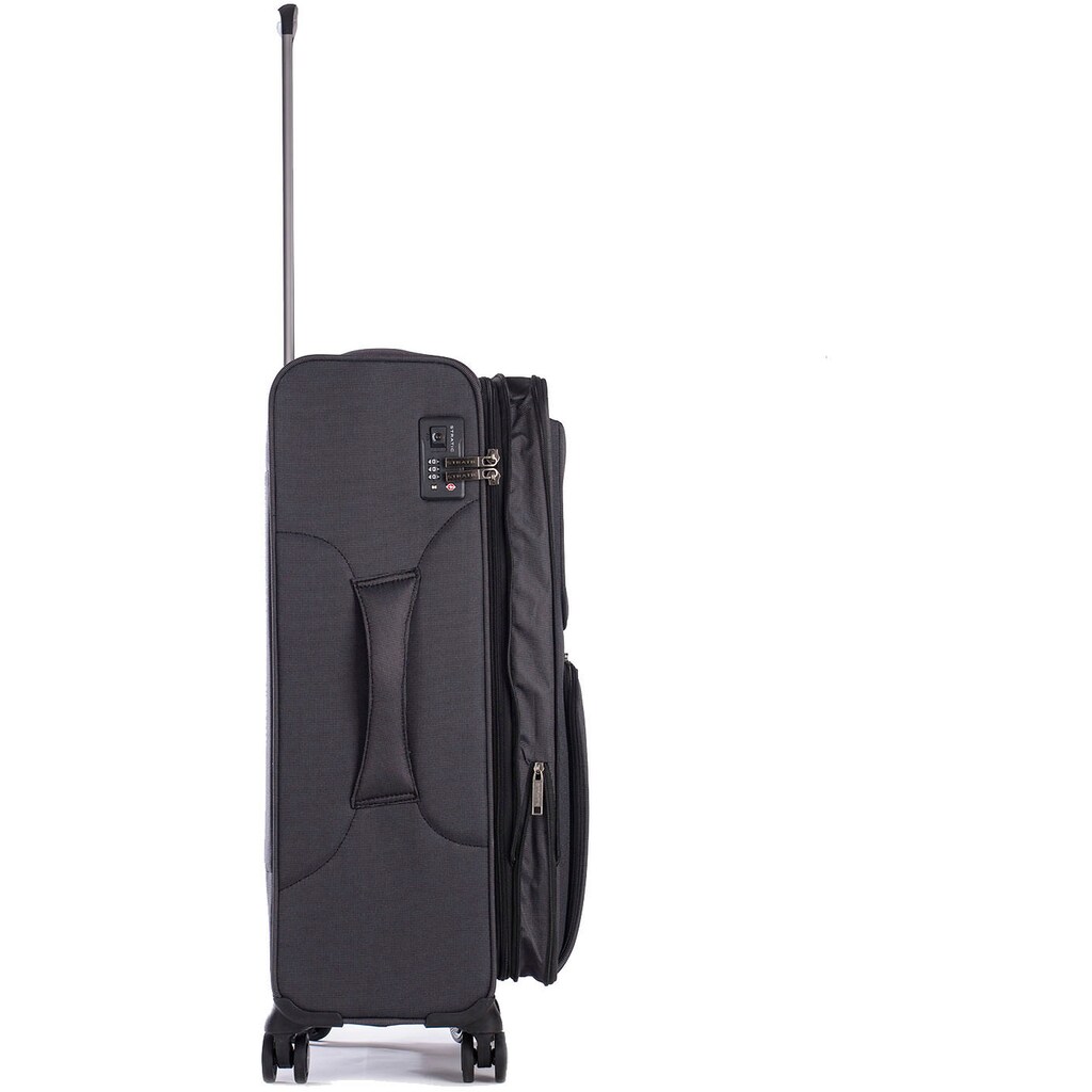 Stratic Weichgepäck-Trolley »Bendigo Light + M, black«, 4 Rollen