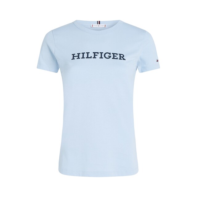 C-NK mit Flag & Hilfiger Rundhalsshirt SS«, BAUR Tommy Hilfiger MONOTYPE kaufen | »SLIM PRINT Logo-Schriftzug