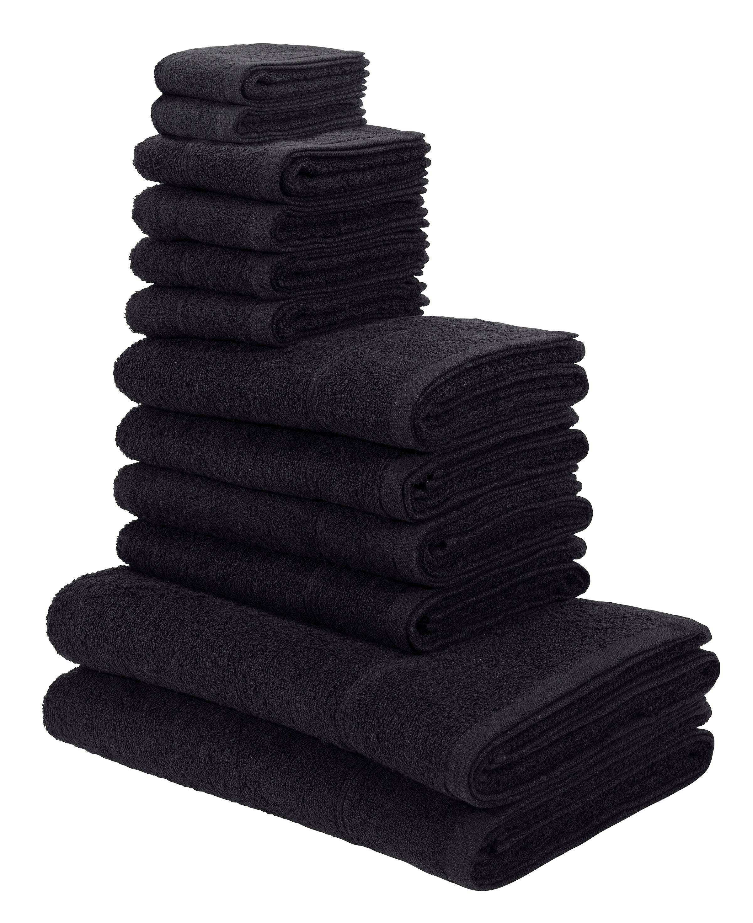 my home Handtuch Set »Sanremo«, Handtuch-Set Set, auf | mit einfarbiges BAUR Frottier, Handtücher 12 Baumwolle Rechnung Bordüre, 100% tlg., aus