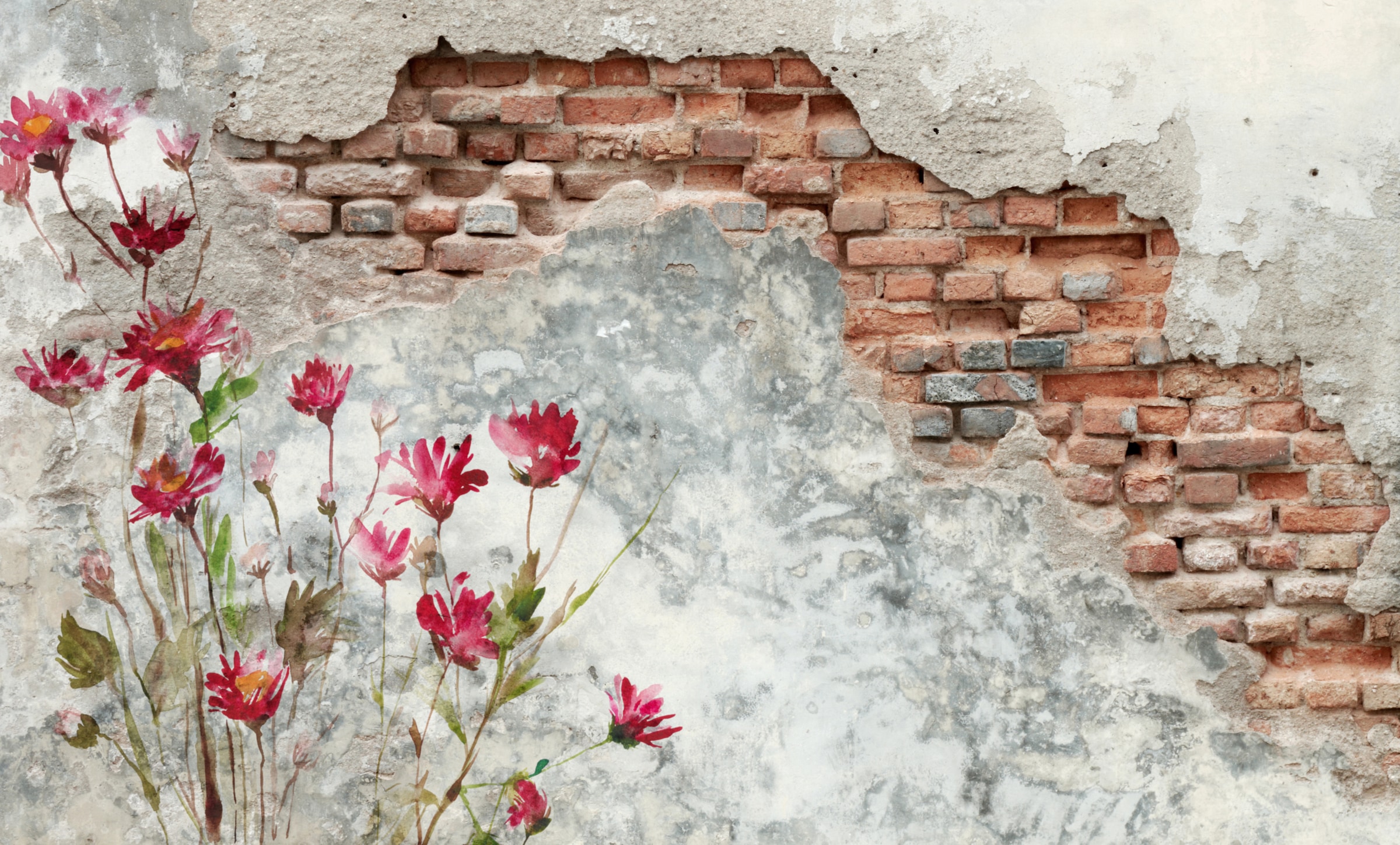 Papermoon Fototapete "Brickwall" glatt