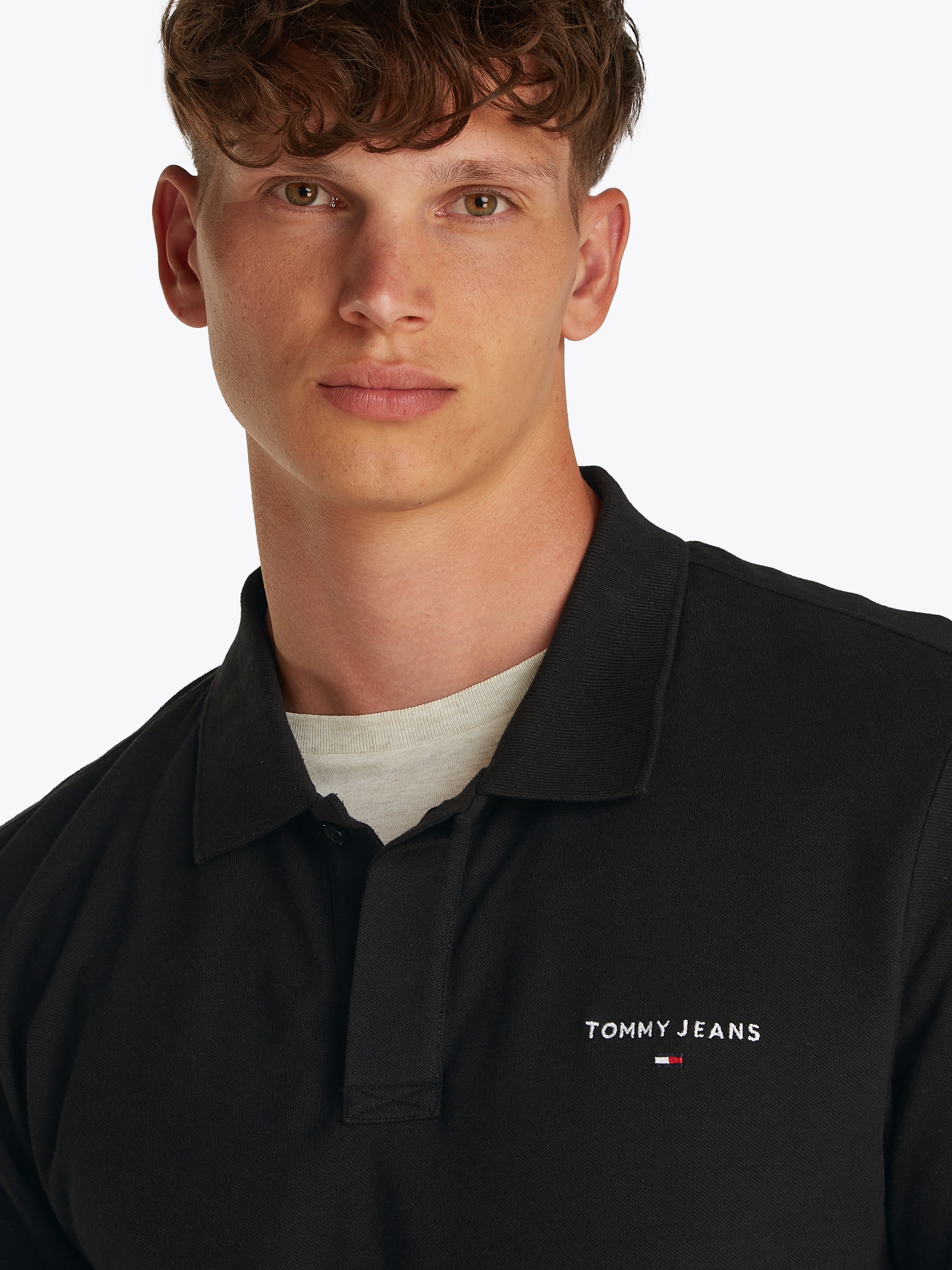 Tommy Jeans Poloshirt »TJM REG LINEAR POLO EXT«, Mit Rundhalsausschnitt