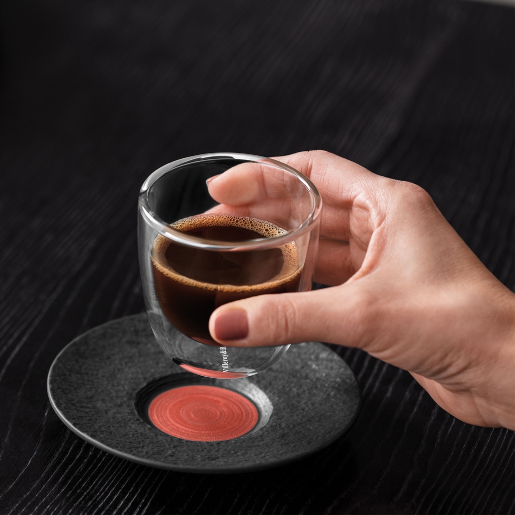 Villeroy & Boch Untertasse »Café au Lait Untertassen Manufacture Rock Glow ø 17,3 cm 6er Set schwarz-kupfer«