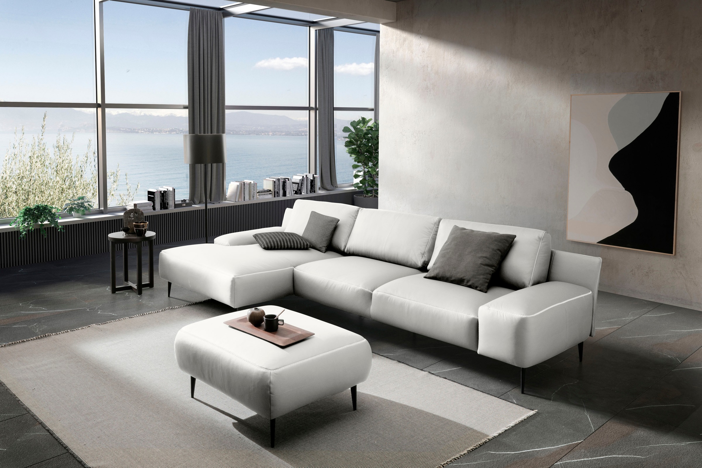 designwerk Ecksofa »Forma, zeitloses Designsofa mit aktuellem Fuß, L-Form«, in hochwertiger Verarbeitung und tollem Sitzkomfort