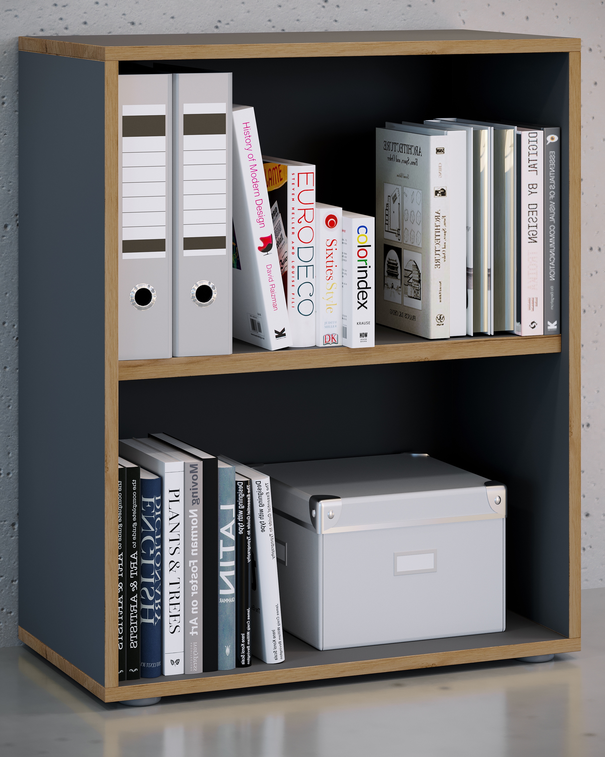 VCM Bücherregal »Holz Büro Regal Bücher Ordner Aktenregal Salia 2f«