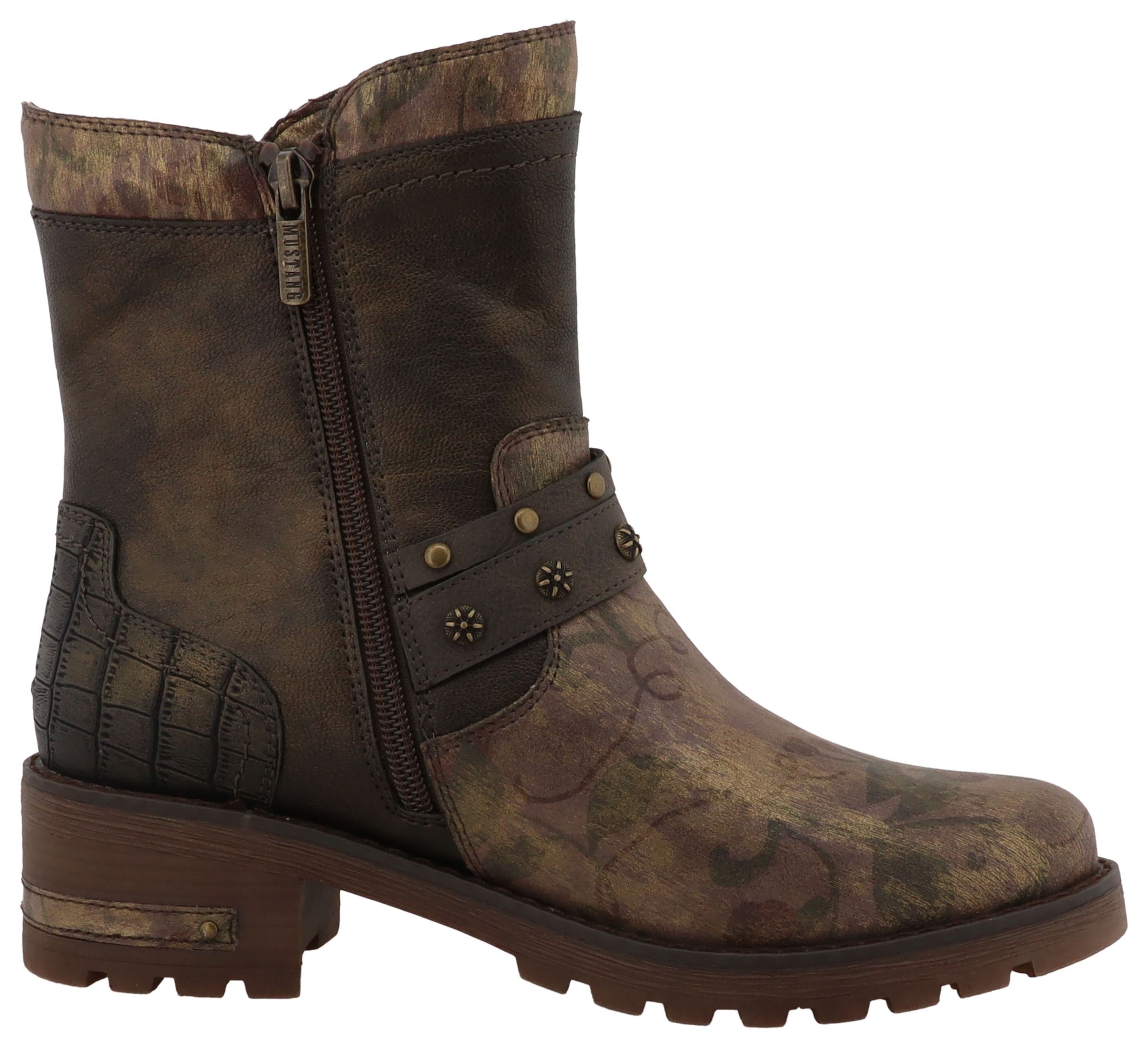 Mustang Shoes Winterboots »Haukea«  Biker Boots mit Blockabsatz