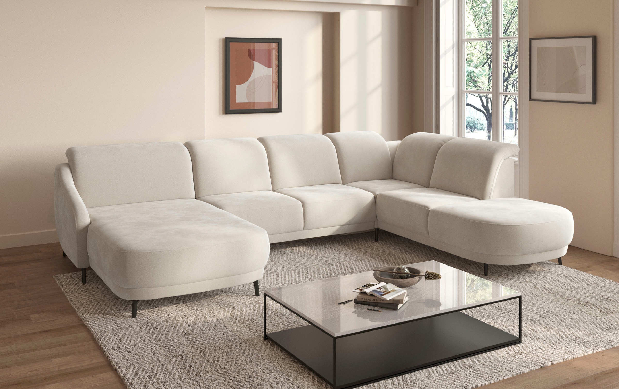 sit&more Wohnlandschaft "Blues U-Form" inkl. Kopfteilverstellung, wahlweise günstig online kaufen