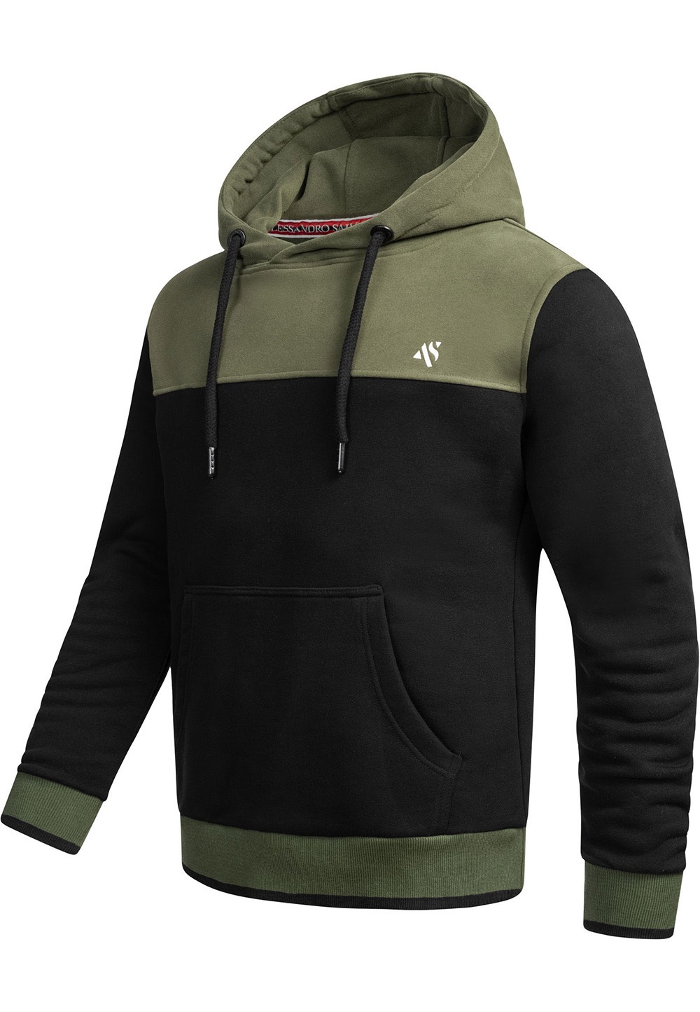 Alessandro Salvarini Kapuzenpullover »ASLerio«, mit großer Kapuze, mit Kapuze