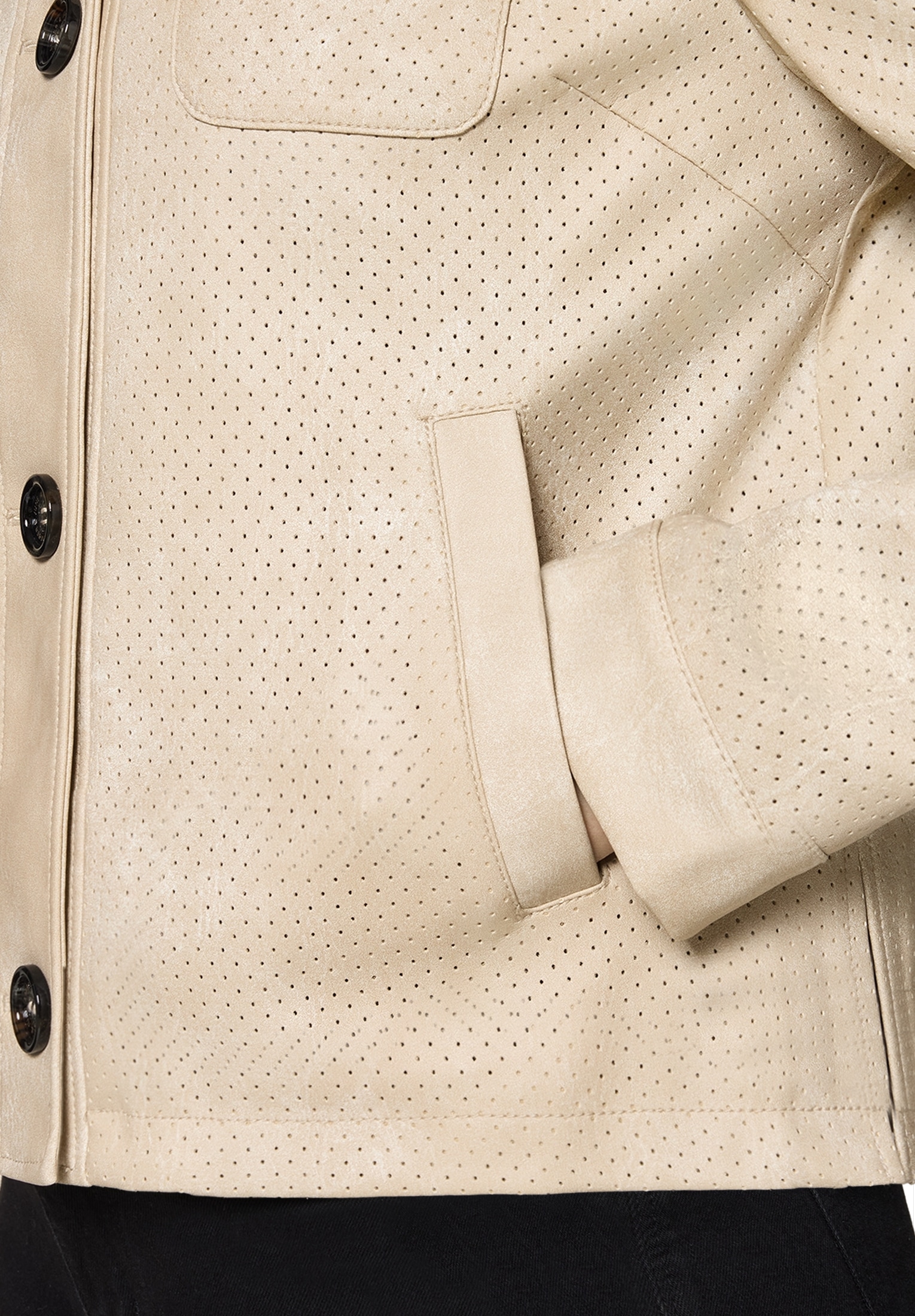 Amber & June Lederjacke »Damen mit Kragen«