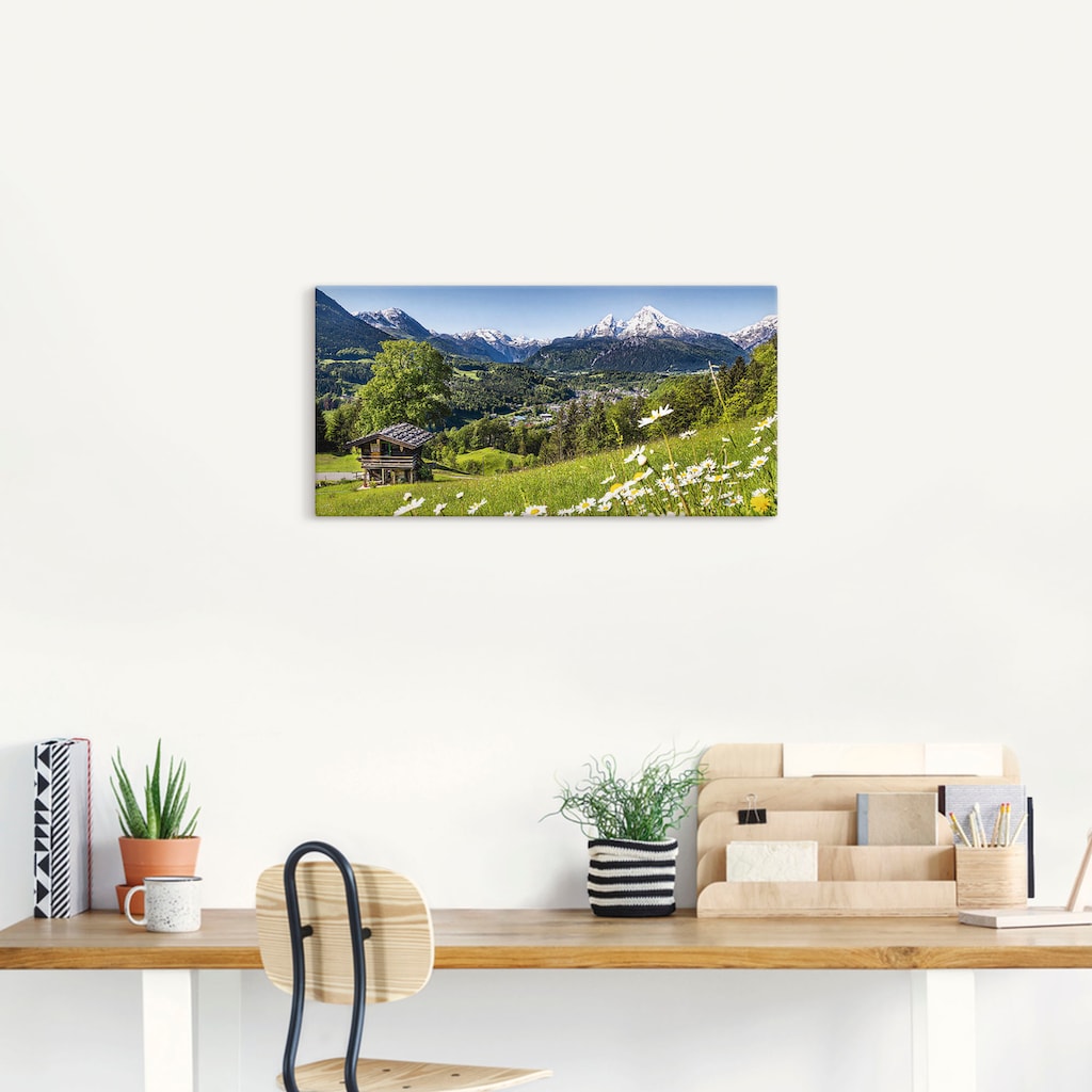 Artland Wandbild »Landschaft in den Bayerischen Alpen«, Berge, (1 St.)