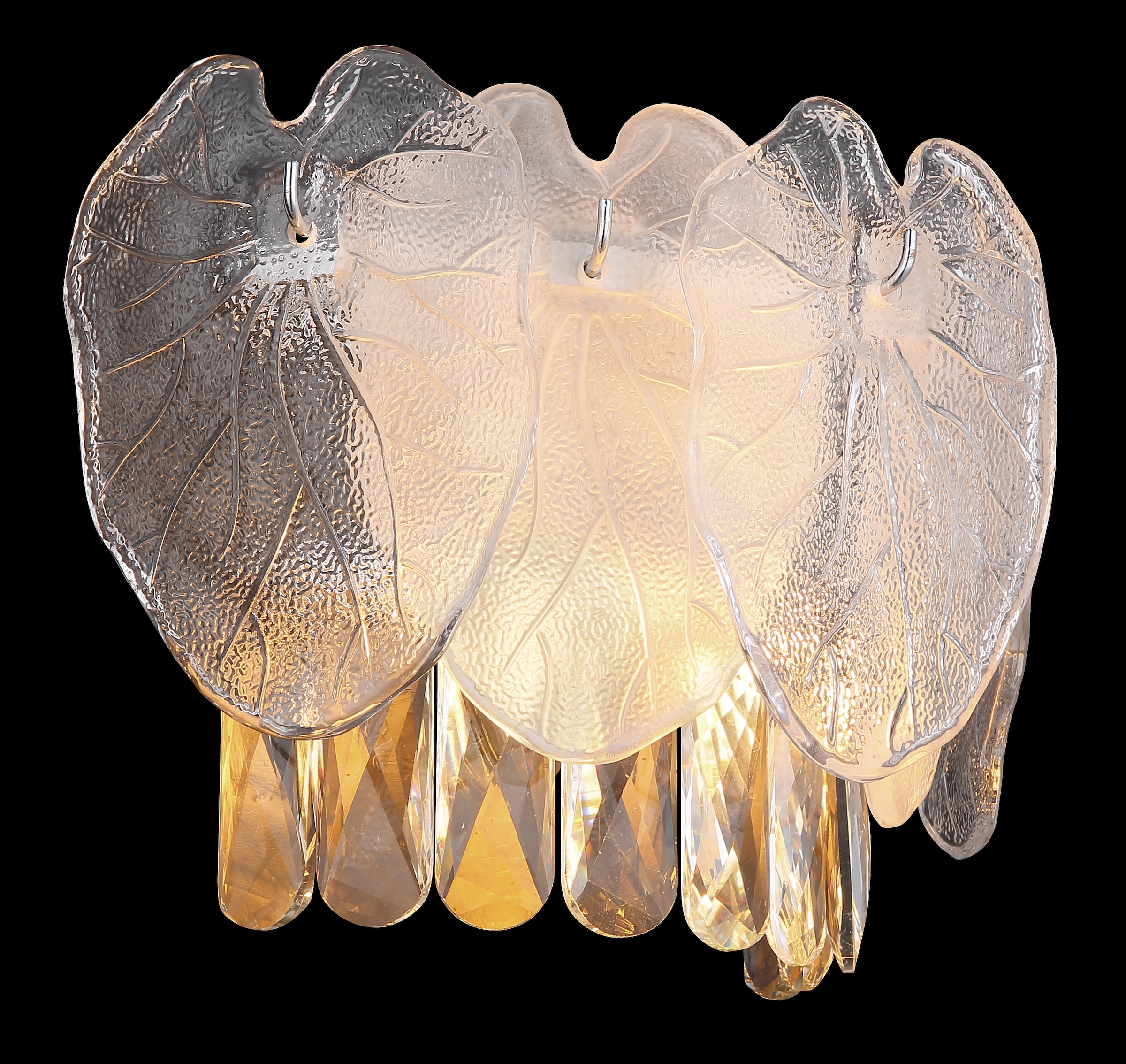 GLOBO LIGHTING Wandleuchte »BENJAMIN«, Leuchtmittel E14 | ohne Leuchtmittel, Wandlampe/Metall/Kristalle/klar/elegant/Wohnzimmer/Flur