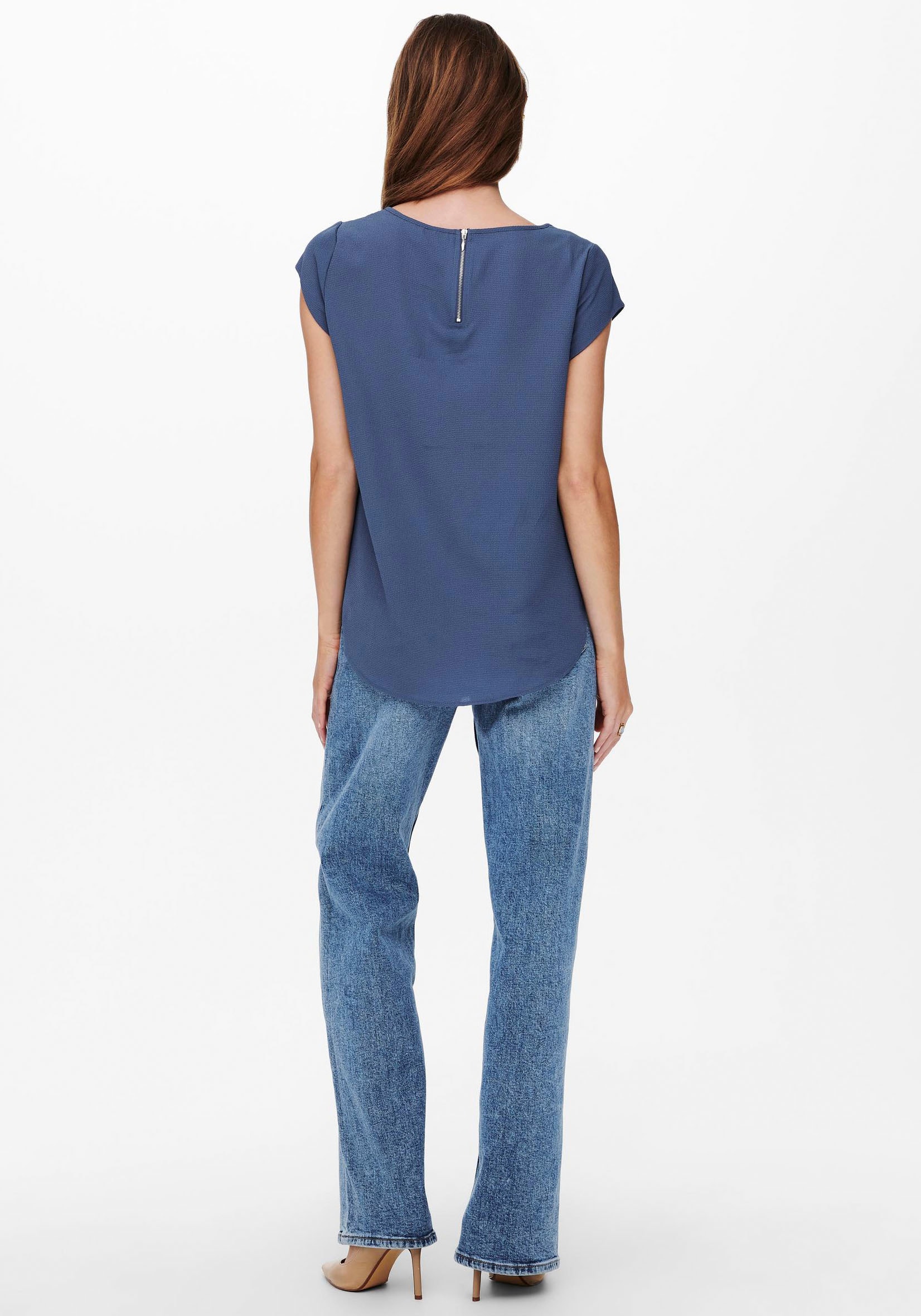 ONLY Kurzarmbluse »ONLVIC S/S SOLID TOP NOOS PTM«