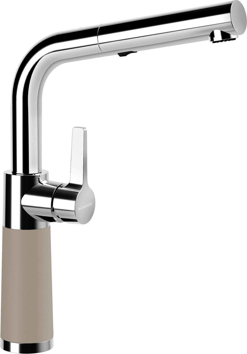 Schock Küchenarmatur "SC540" ausziehbar, Strahl-Brause, Rückflussverhinderer, Schwenkbereich 120