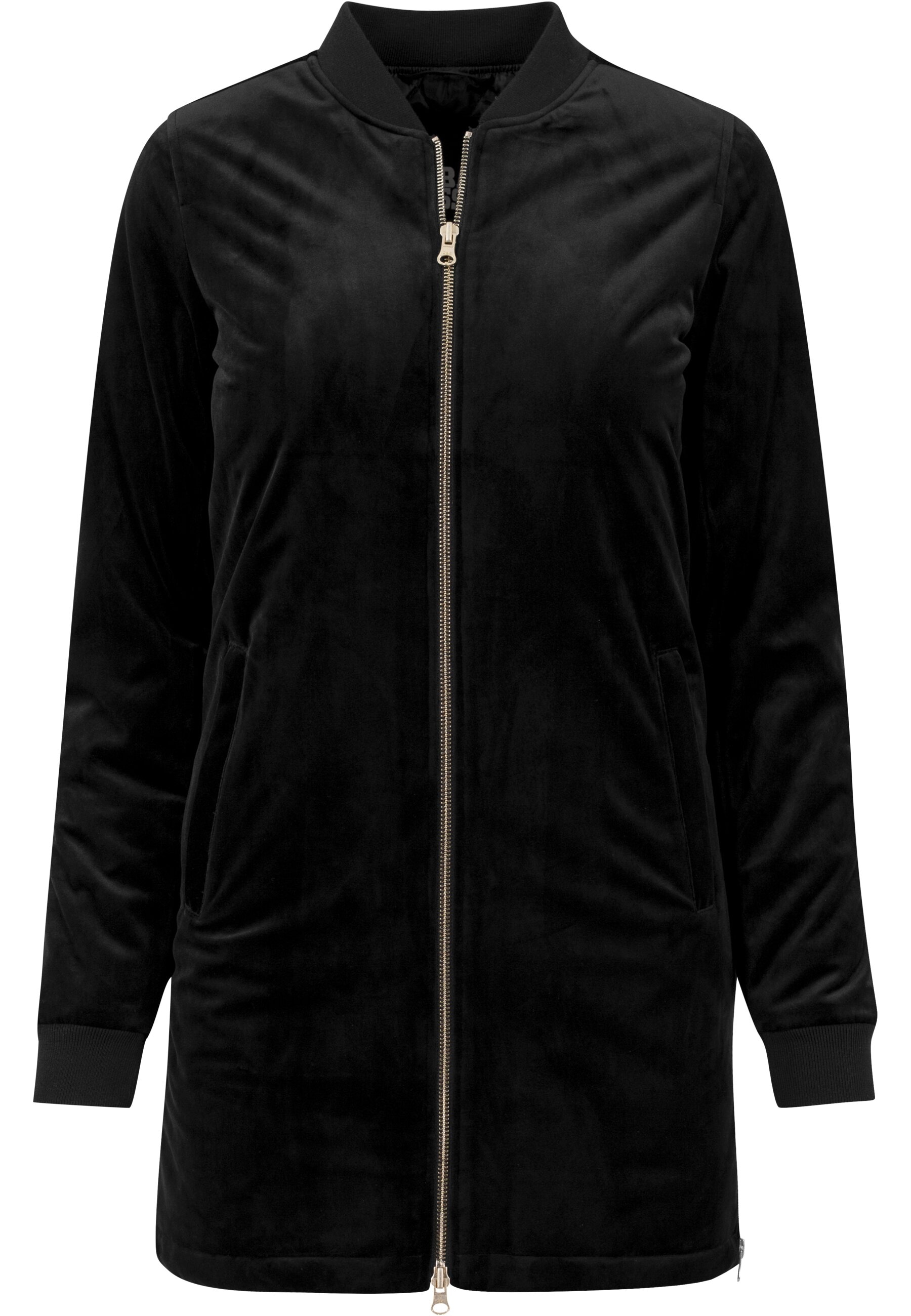 URBAN CLASSICS Allwetterjacke Urban Classics Damen Ladies Long Velvet Jacket 1 St. ohne Kapuze online bestellen BAUR