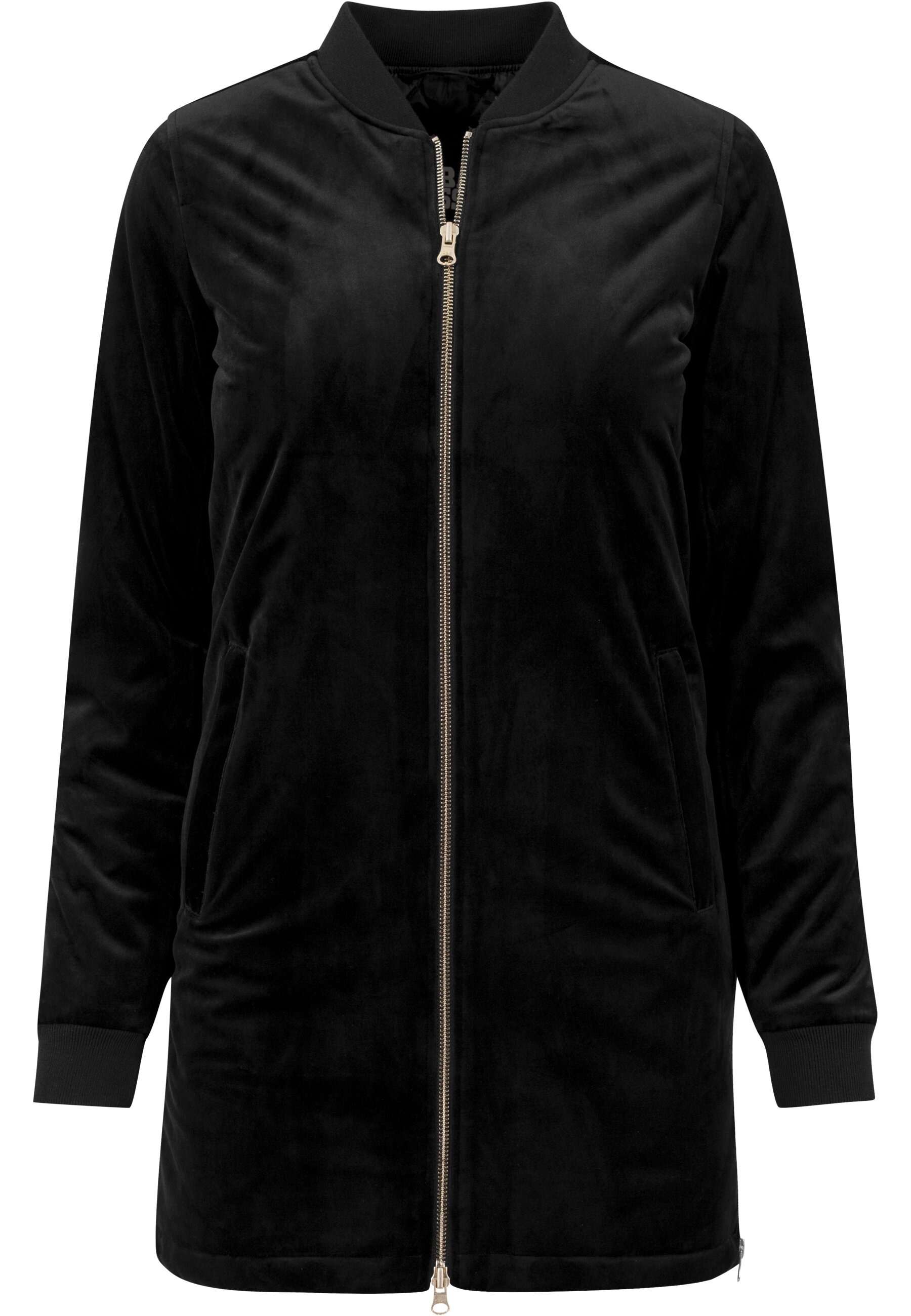 URBAN CLASSICS Allwetterjacke "Urban Classics Damen Ladies Long Velvet Jack günstig online kaufen