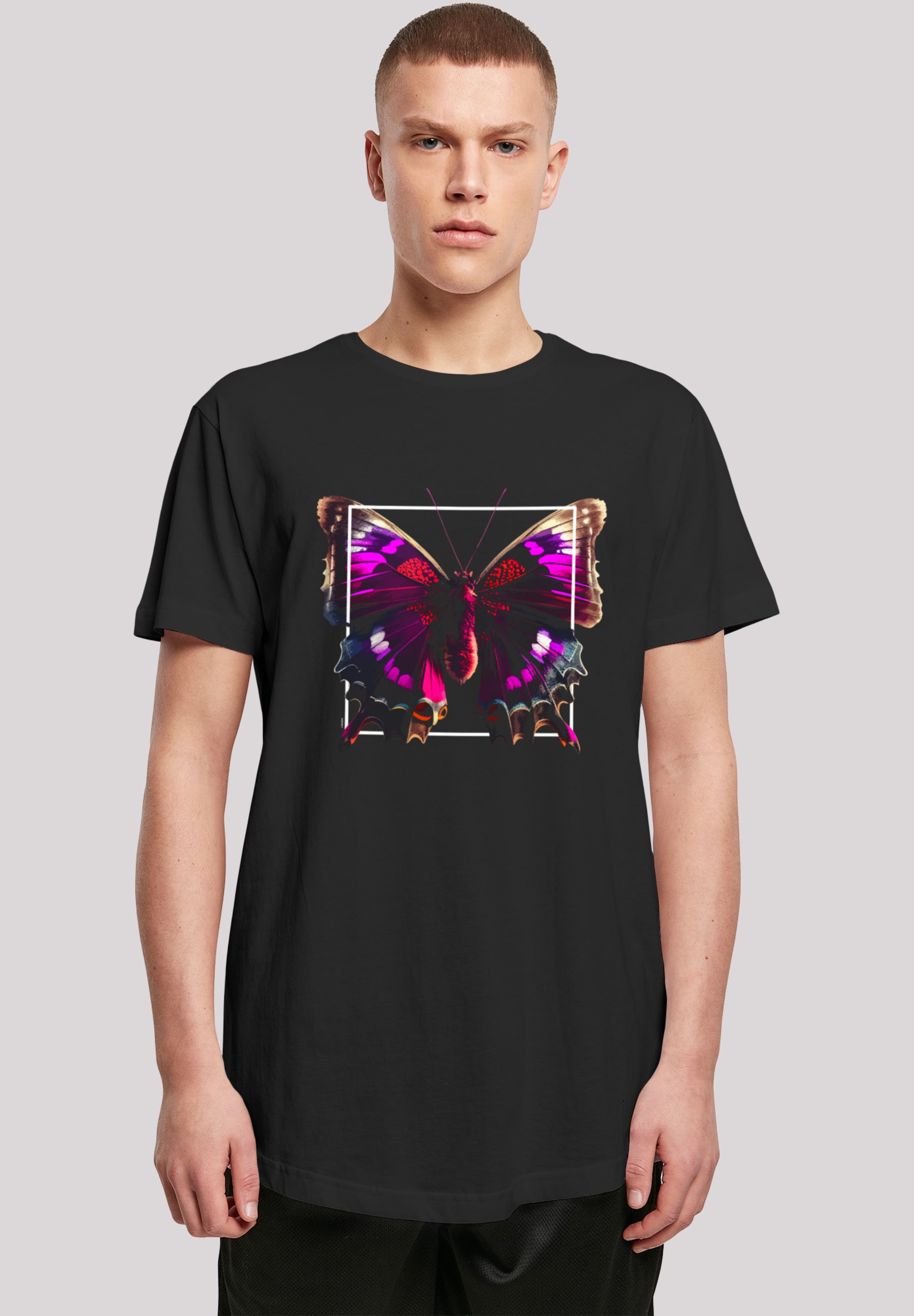 F4NT4STIC T-Shirt "Pink Schmetterling LONG TEE", Print günstig online kaufen