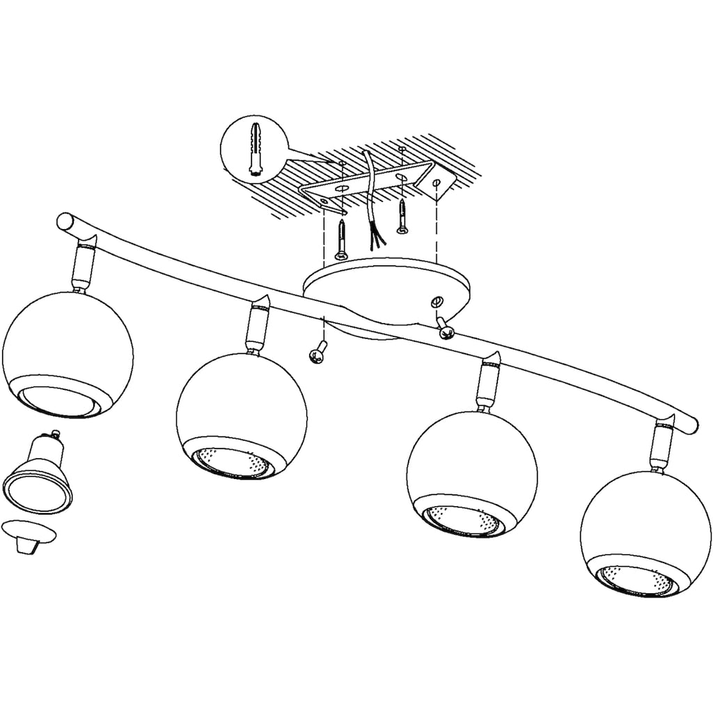 EGLO LED Deckenspots »BIMEDA«, 4 flammig-flammig