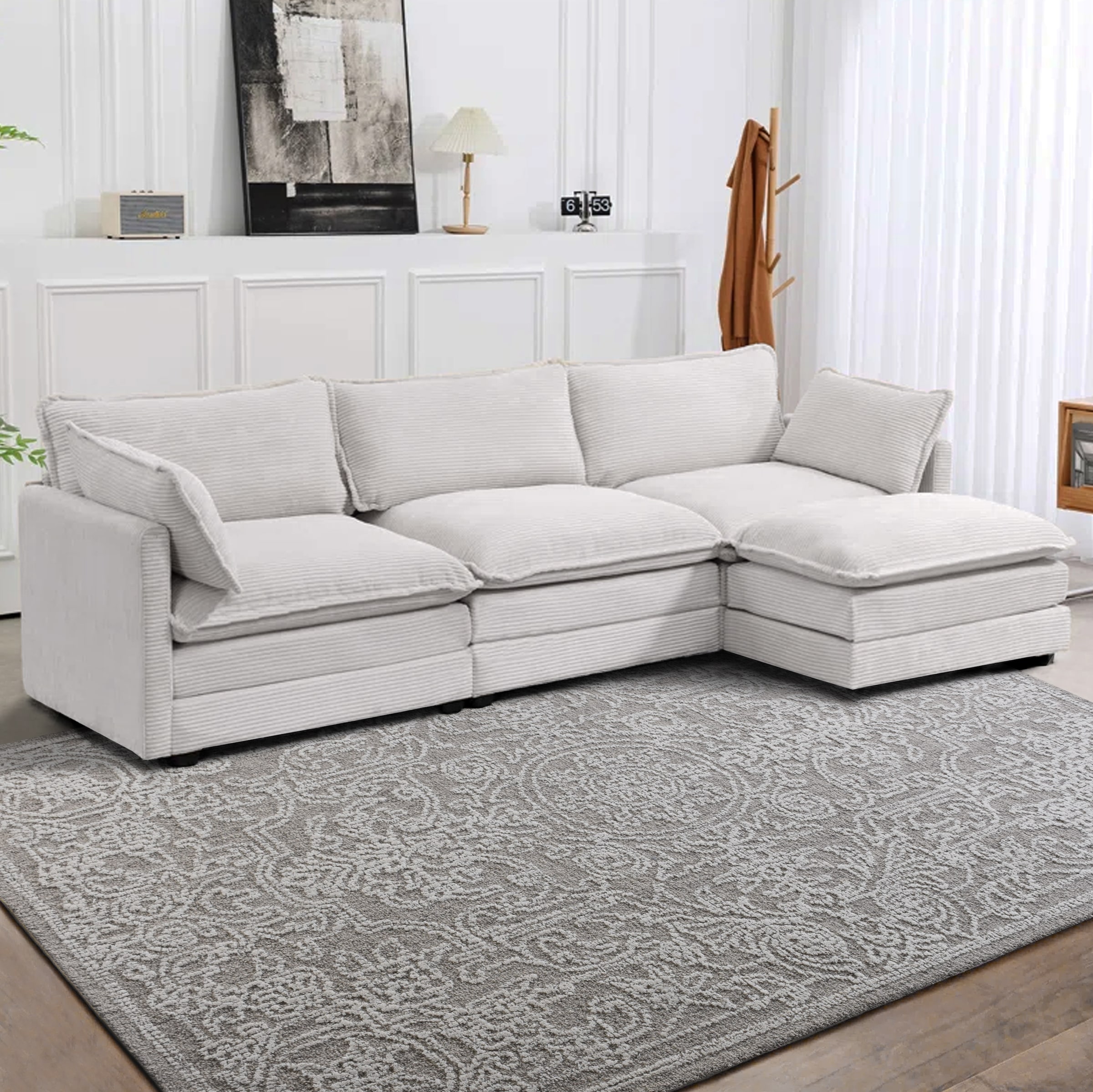 my home Wollteppich »Umea«, rechteckig, 14 mm Höhe, Hoch-Tief-Effekt, Handgearbeitet,Wohnzimmer, Schlafzimmer, Esszimmer