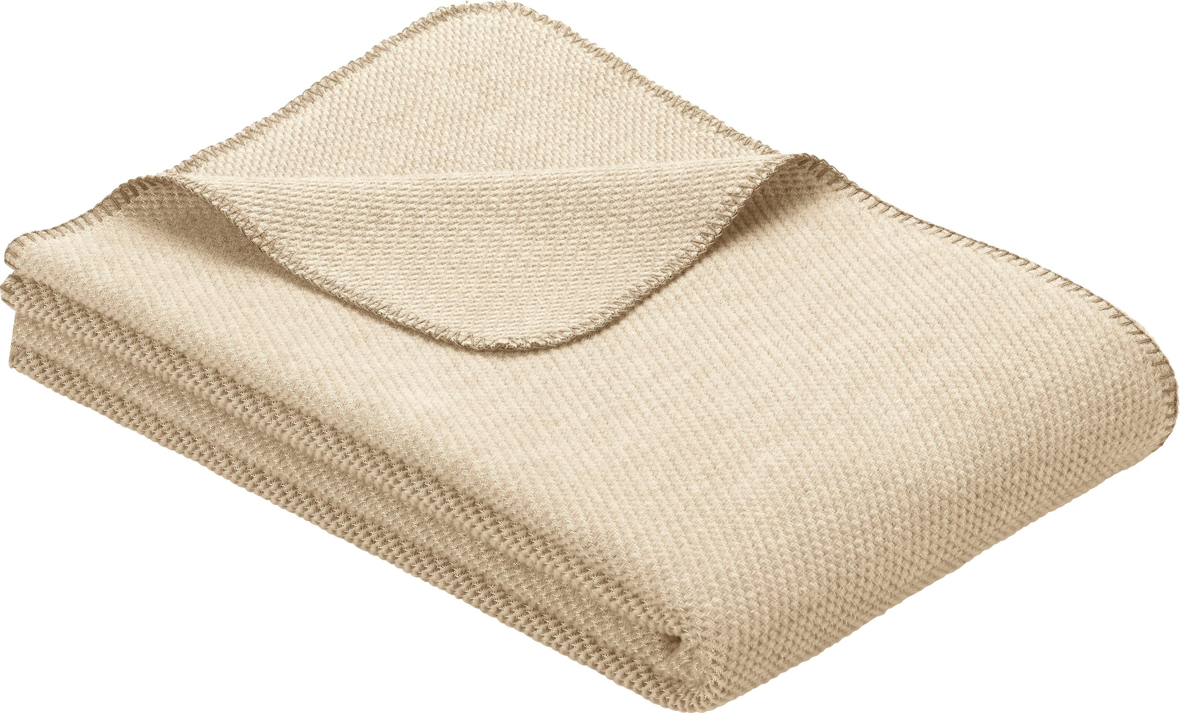 IBENA Wolldecke »Jacquard Decke Auckland«, nachhaltig aus Bio-Baumwolle,  Kuscheldecke auf Rechnung | BAUR