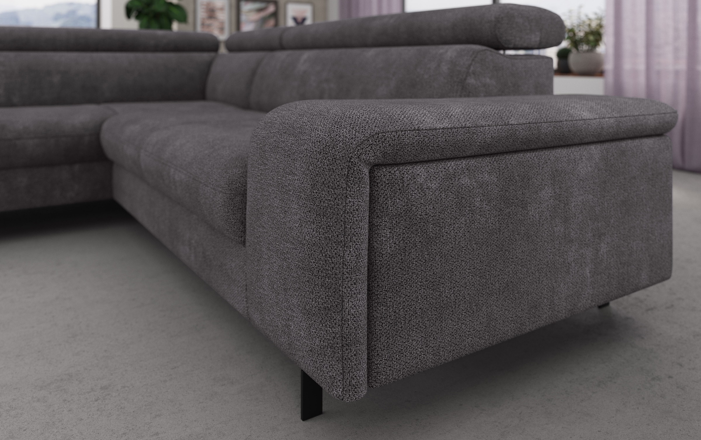 COTTA Ecksofa »Emma L-Form«, mit Kopfteilverstellung, wahlweise mit Bettfunktion & Bettkasten