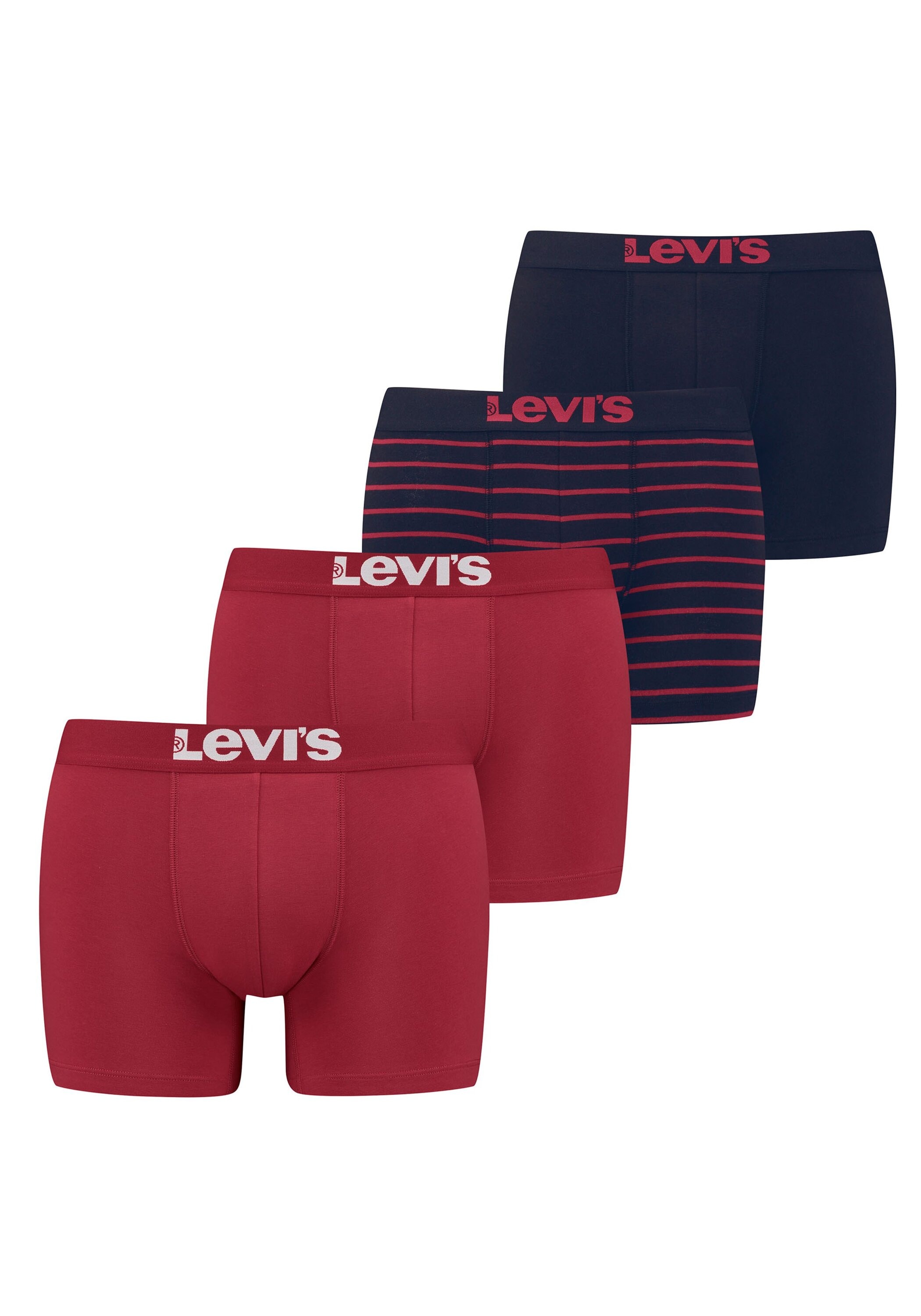 Levi's® Boxershorts »Boxershort MEN SOLID BASIC BOXER & VINTAGE STRIPE 4P 4er Pack«