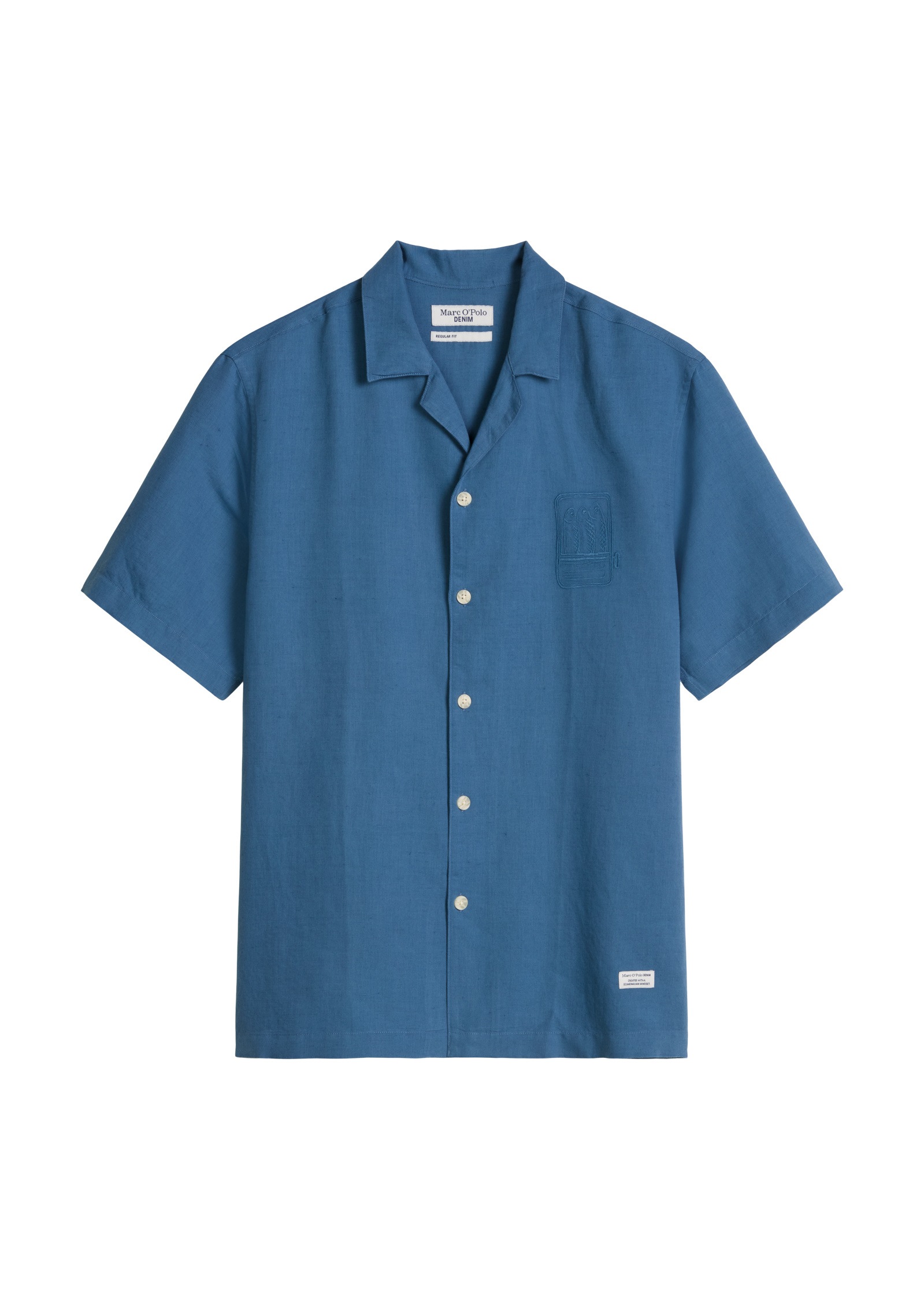 Marc O'Polo DENIM Kurzarmhemd »aus Leinen und Bio-Baumwolle«